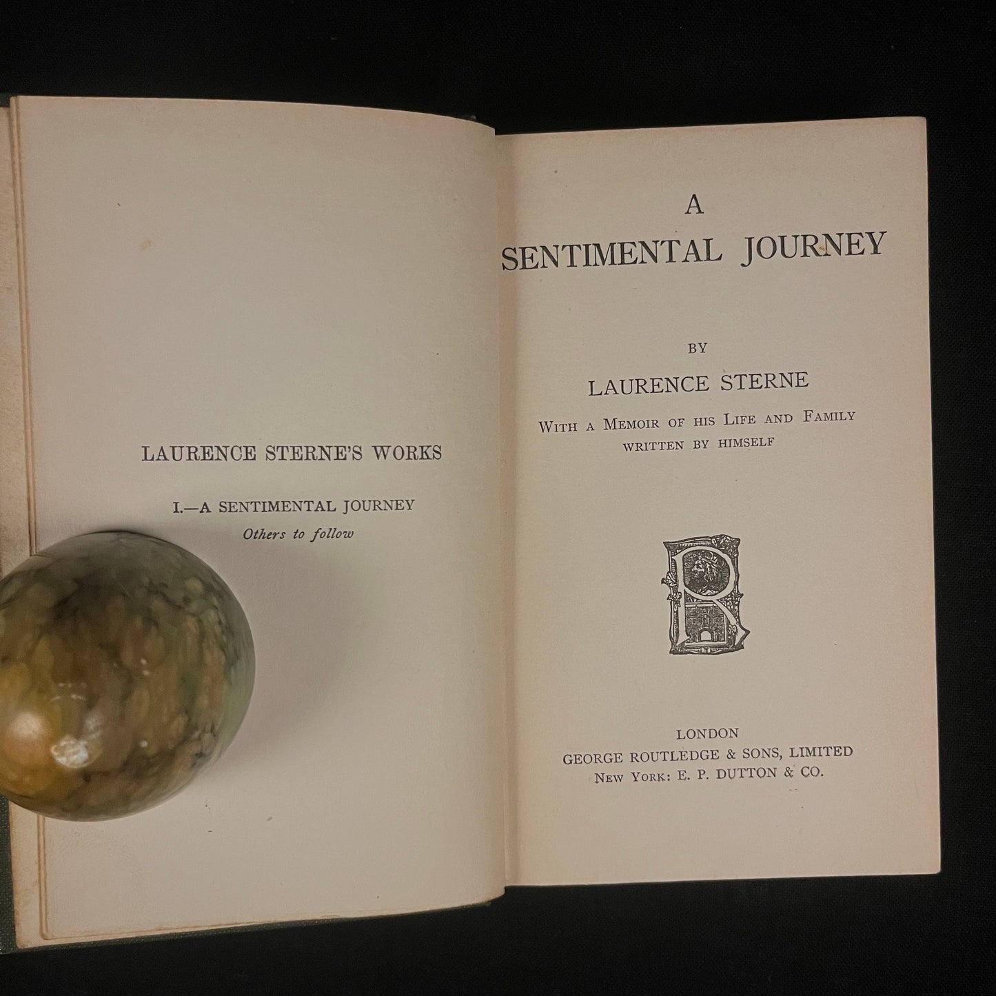 A Sentimental Journey by Laurence Sterne (1910s) Vintage Hardcover Book