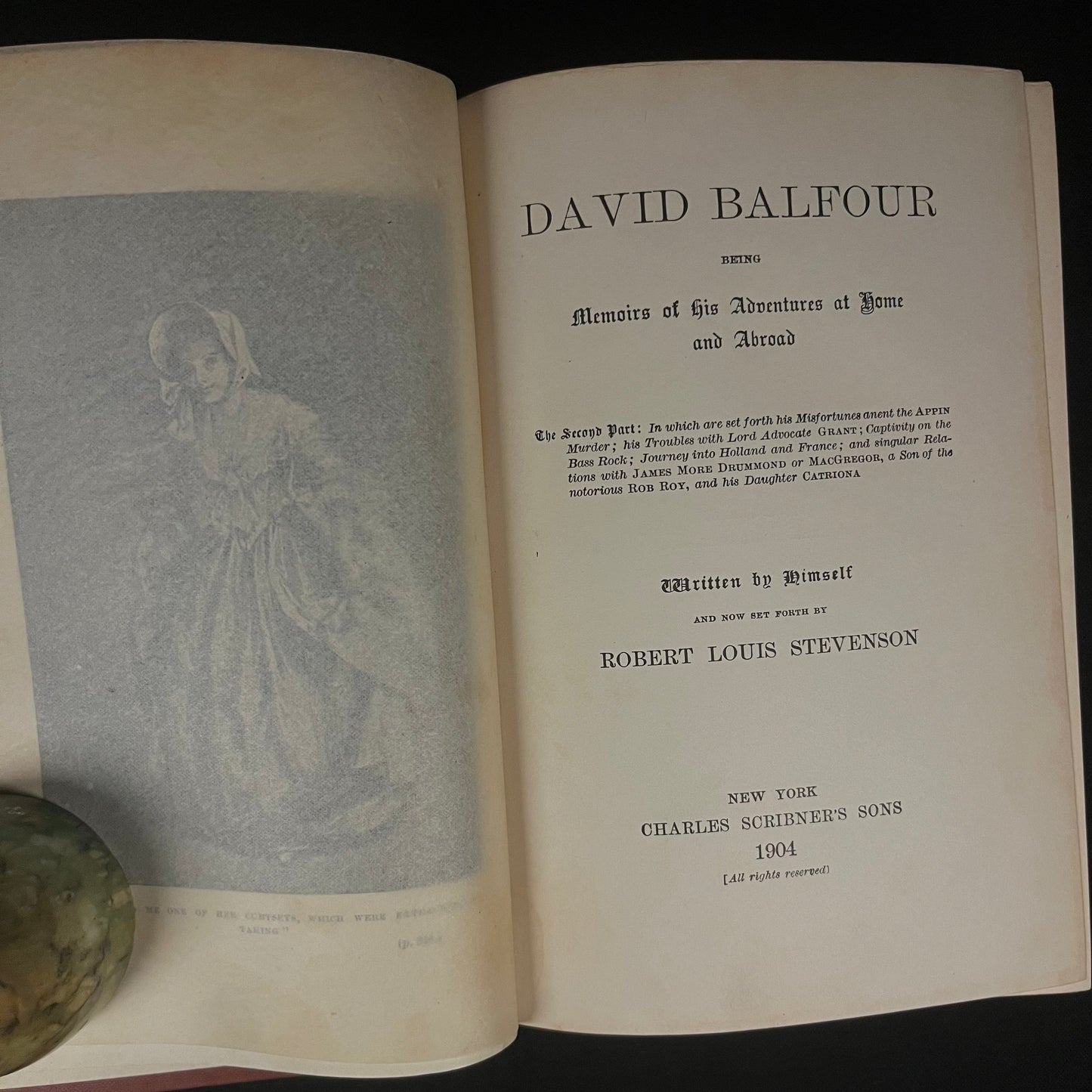 David Balfour: Being Memoirs of his Adventures at Home and Abroad by Robert Louis Stevenson (1904) Vintage Hardcover Book