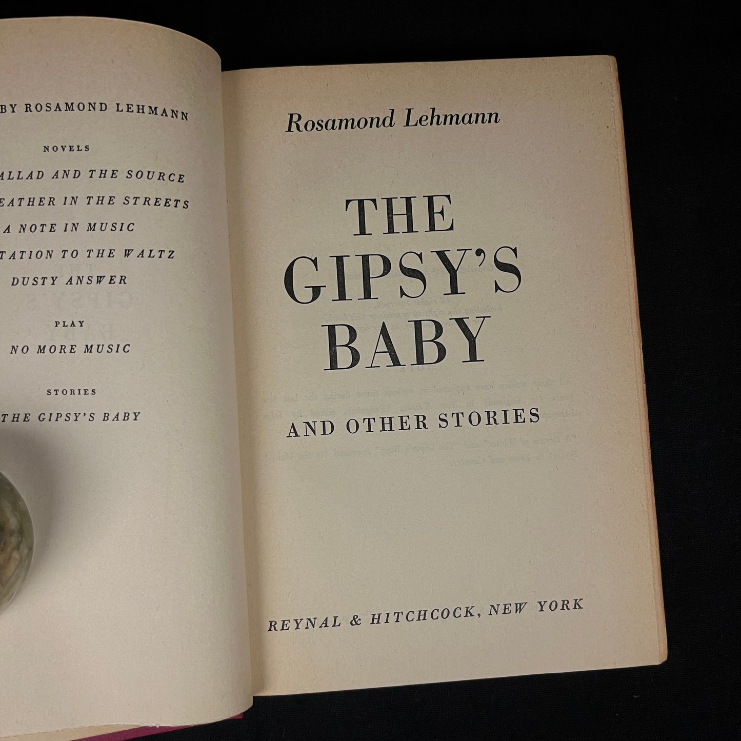 First Printing - The Gypsy’s Baby and Other Stories by Rosamond Lehmann (1946) Vintage Hardcover Book