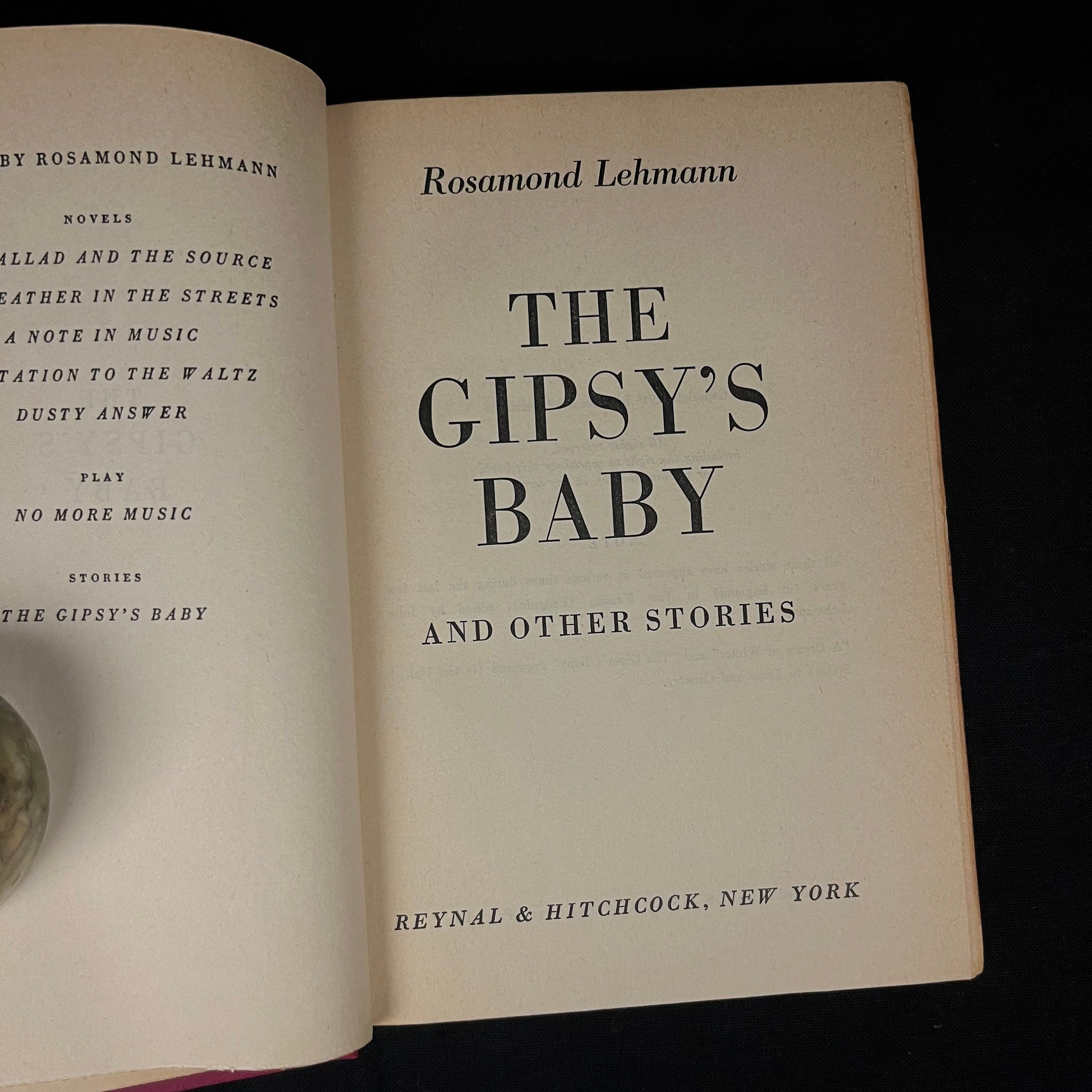 First Printing - The Gypsy’s Baby and Other Stories by Rosamond Lehmann (1946) Vintage Hardcover Book