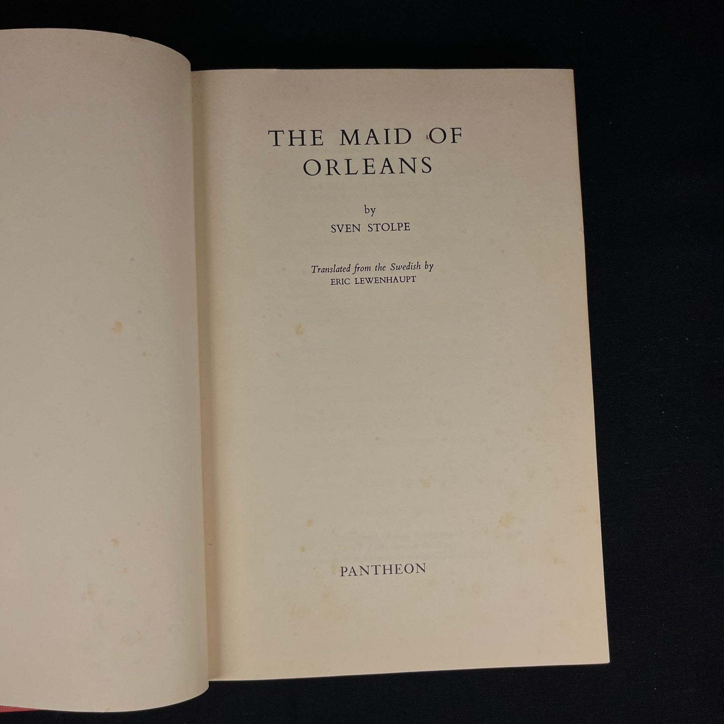 First Printing - The Maid of Orleans by Sven Stolpe (1956) Vintage Hardcover Book