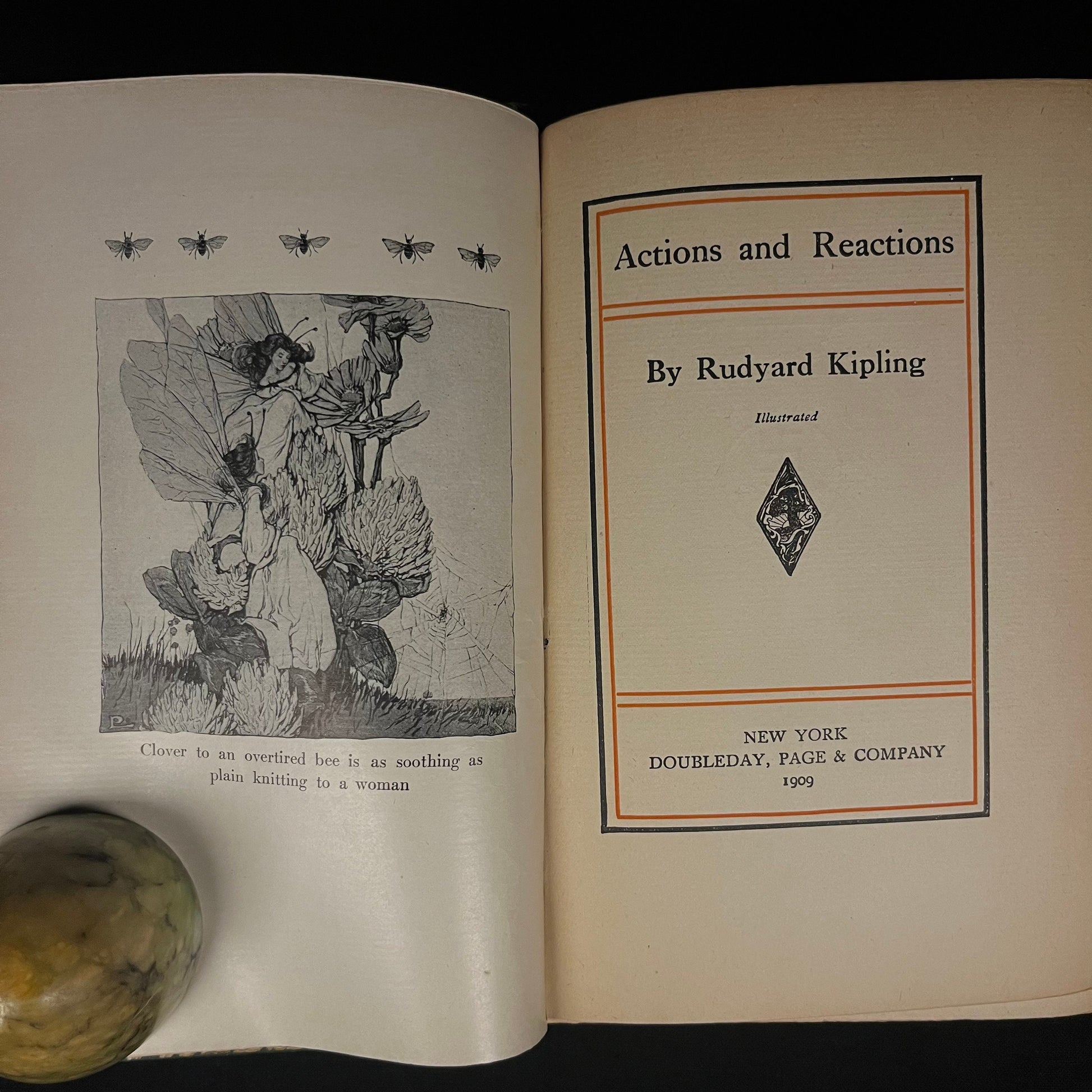 Actions and Reactions by Rudyard Kipling (1909) Hardcover Book