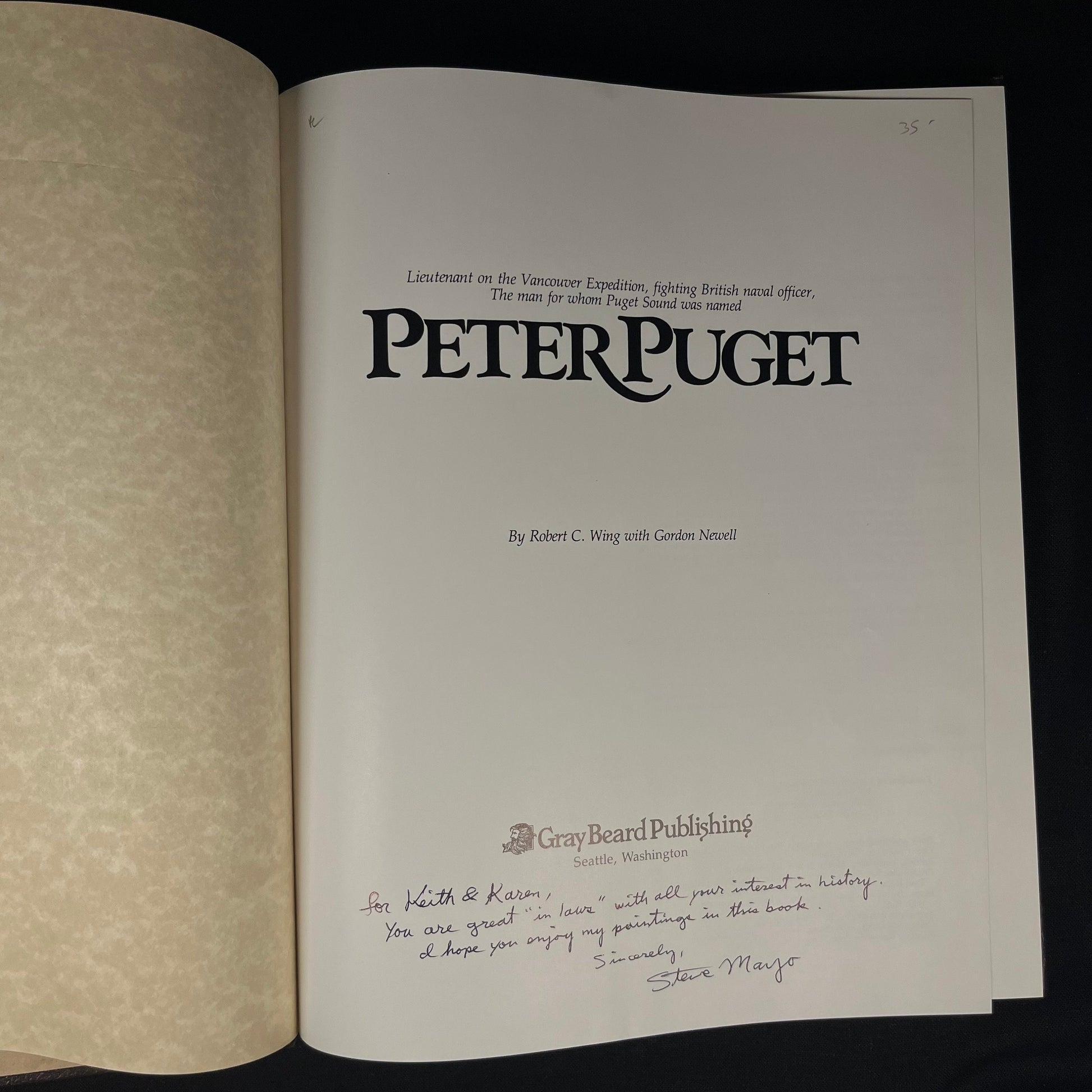 Illustrator Inscribed - Peter Puget by Robert C. Wing with Gordon Newell (1979) Vintage Hardcover Book