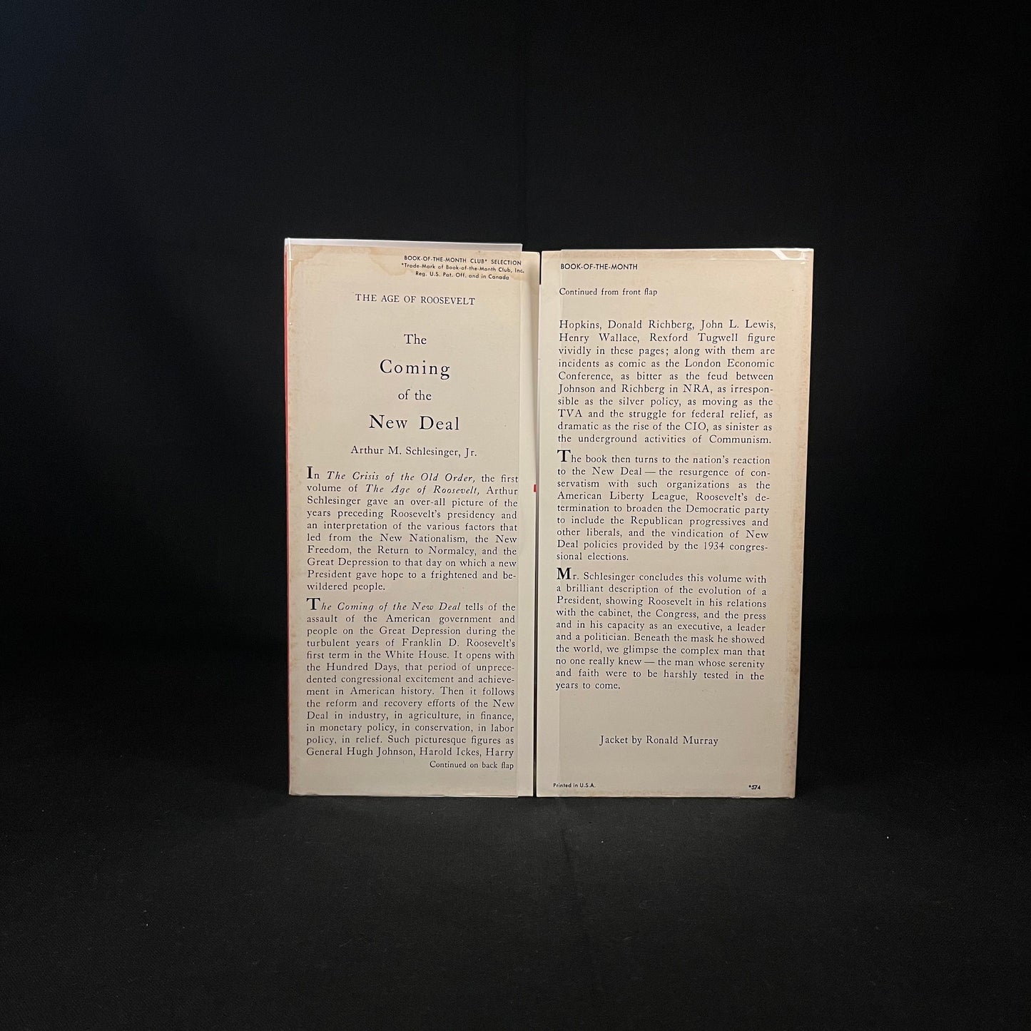 The Age of Roosevelt: The Coming of the New Deal by Arthur M. Schlesinger (1958) Vintage Hardcover Book