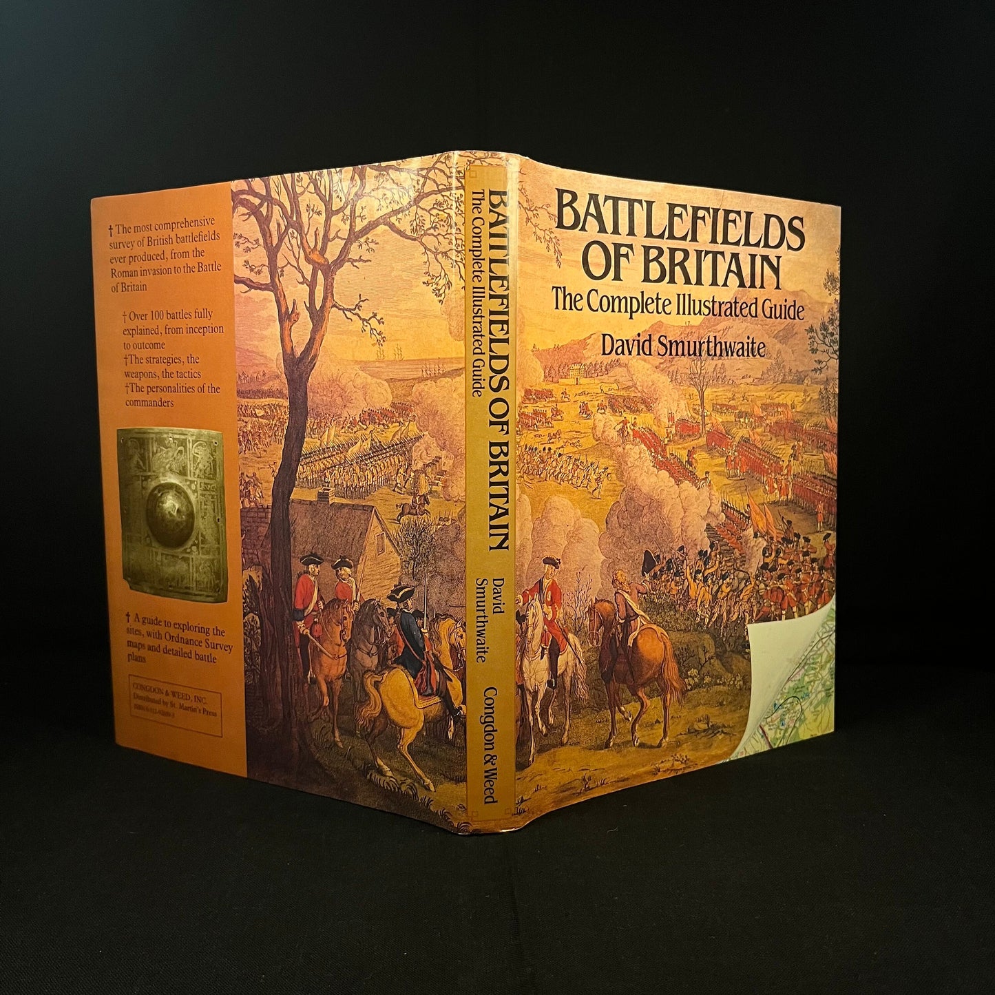 First Edition - Battlefields of Britain: The Complete Illustrated Guide by David Smurthwaite (1984) Vintage Hardcover Book