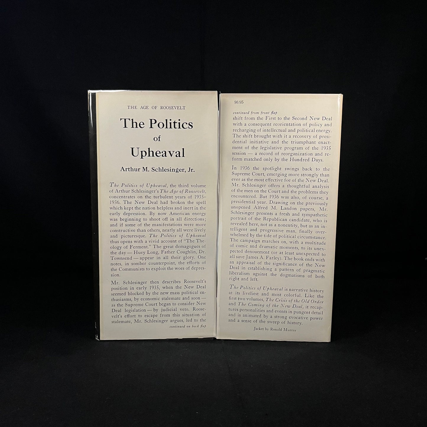 First Printing - The Age of Roosevelt: The Politics of Upheaval by Arthur M. Schlesinger (1960) Vintage Hardcover Book