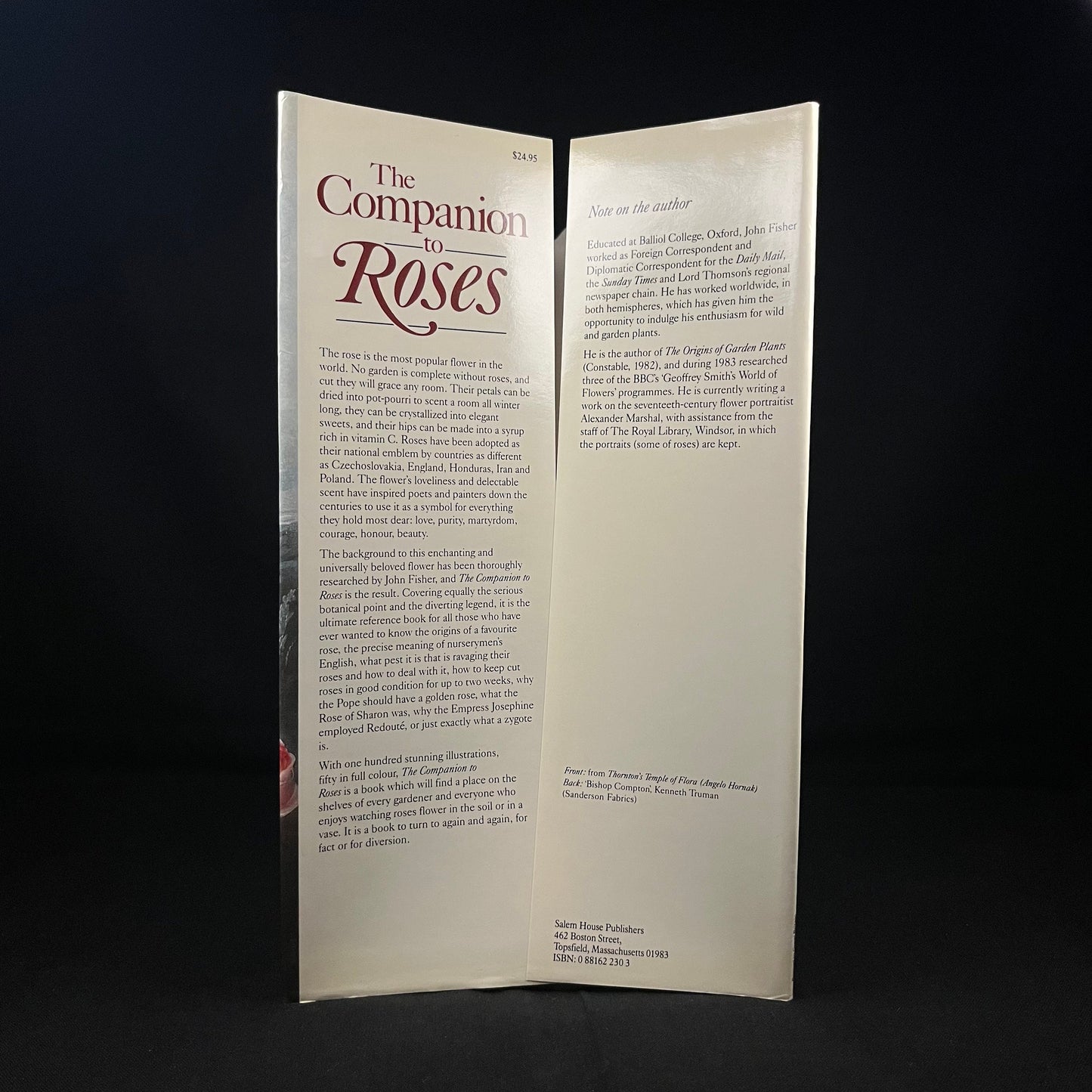 First Edition - The Companion to Roses by John Fisher (1987) Vintage Hardcover when it looks like Book