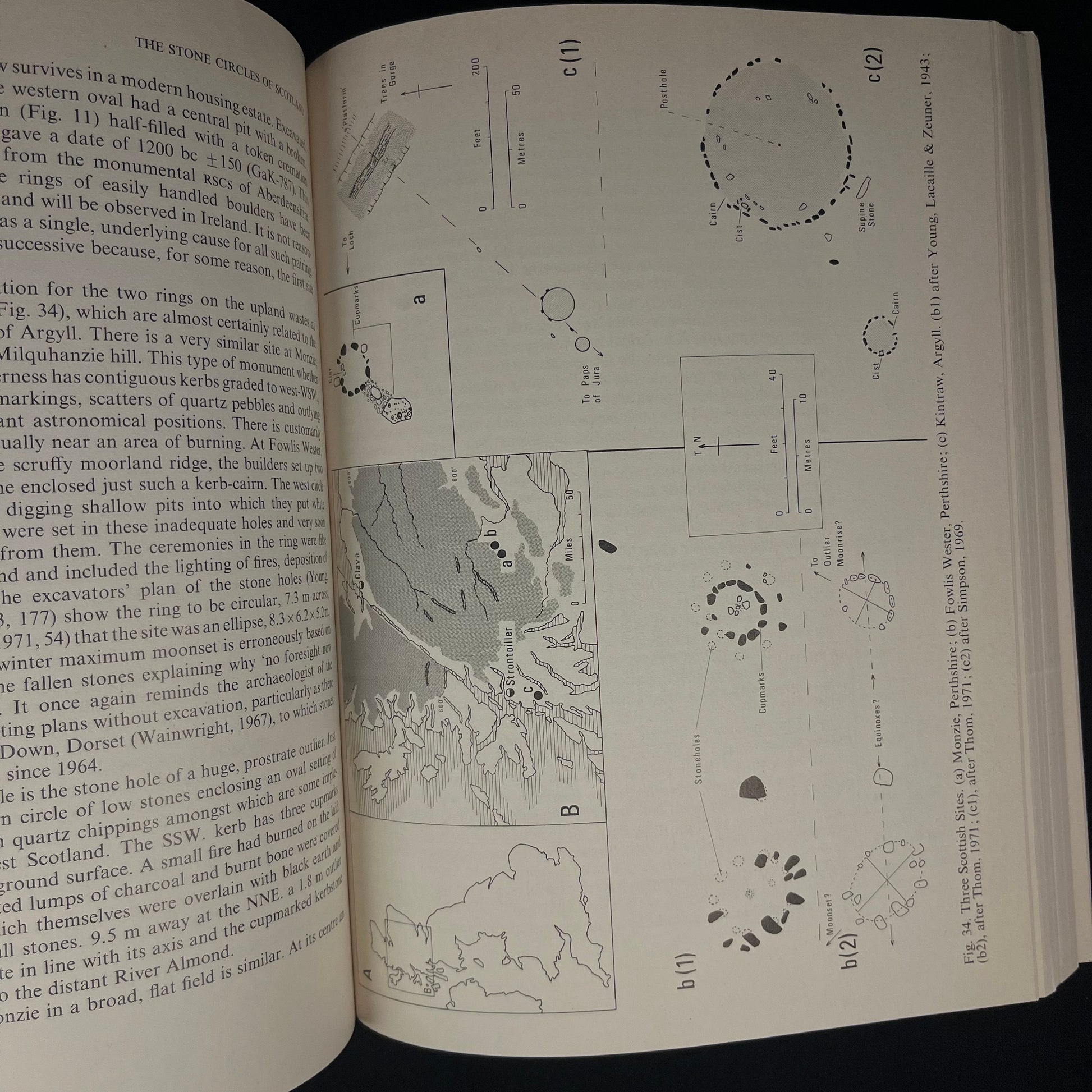 The Stone Circles of the British Isles by Aubrey Burl (1979) Vintage Softcover Book