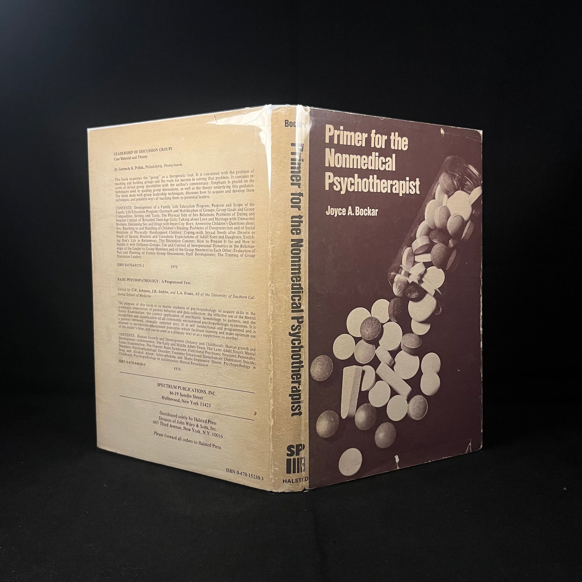 Primer for the Nonmedical Psychotherapist by Joyce A. Bockar (1976) Vintage Hardcover Book