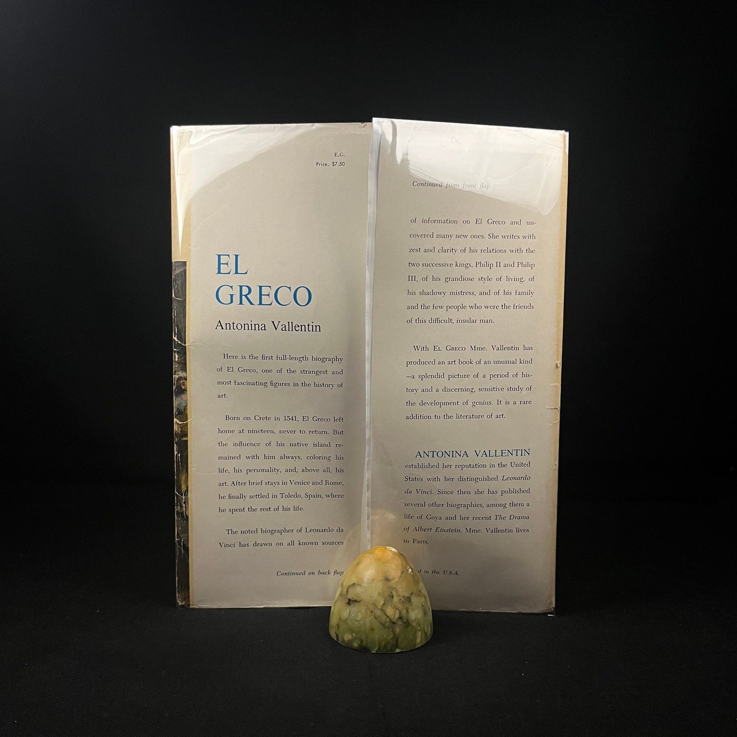 First Edition - El Greco by Antonina Vallentin (1955) Vintage Hardcover Book