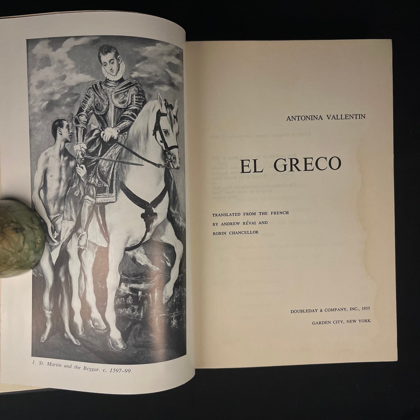 First Edition - El Greco by Antonina Vallentin (1955) Vintage Hardcover Book