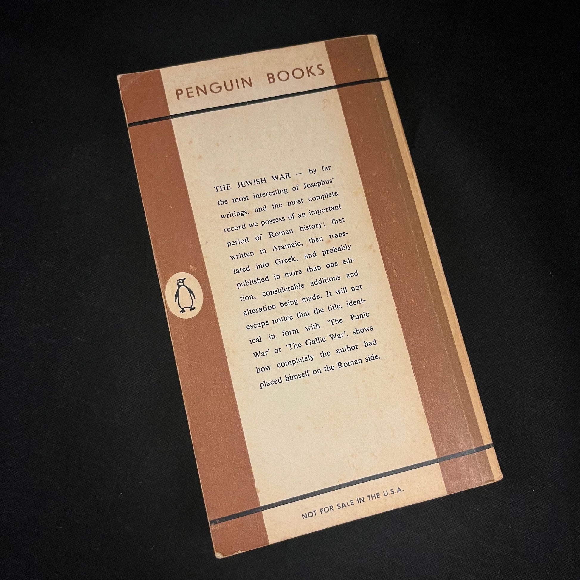 First Printing - The Jewish War by Josephus (1959) Vintage Softcover Book