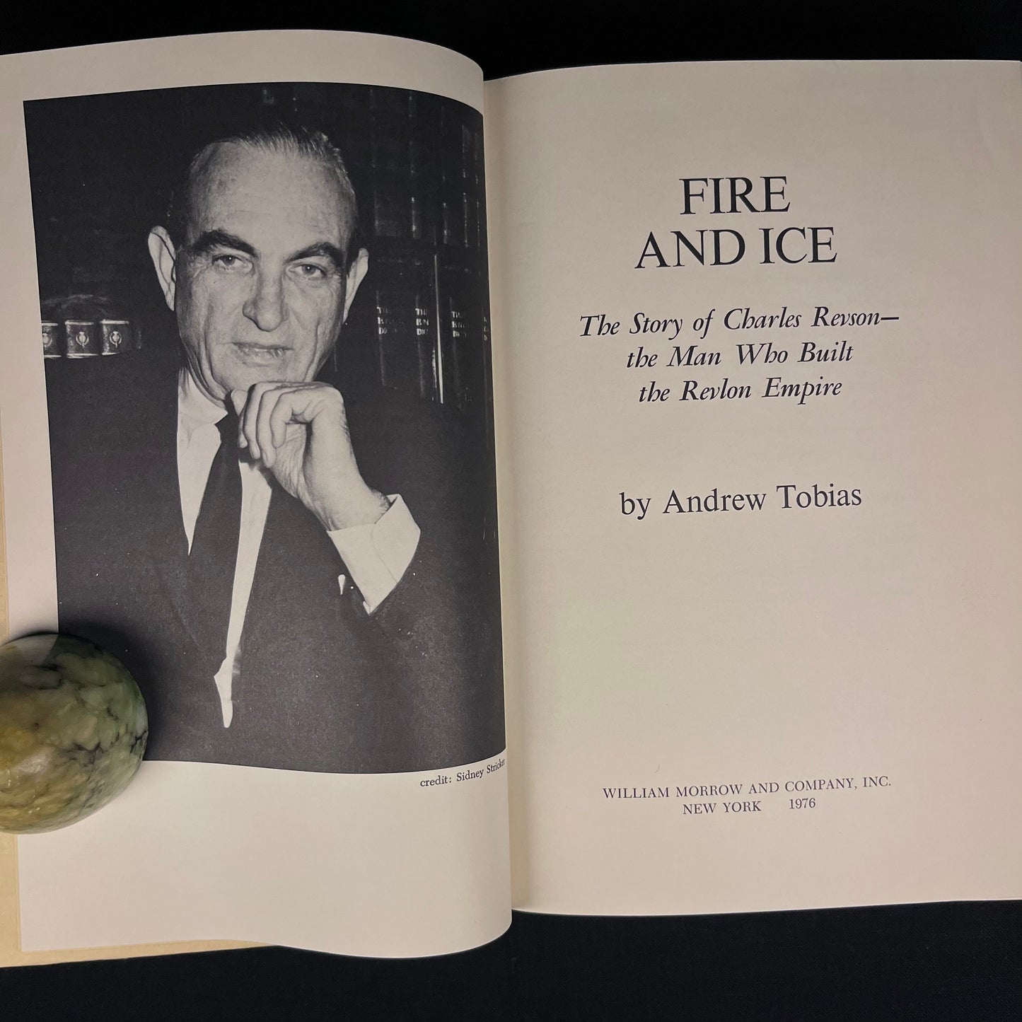 First Printing—Fire and Ice: The Story of Charles Revson—the Man Who Built the Revlon Empire by Andrew Tobias (1976) Vintage Hardcover Book