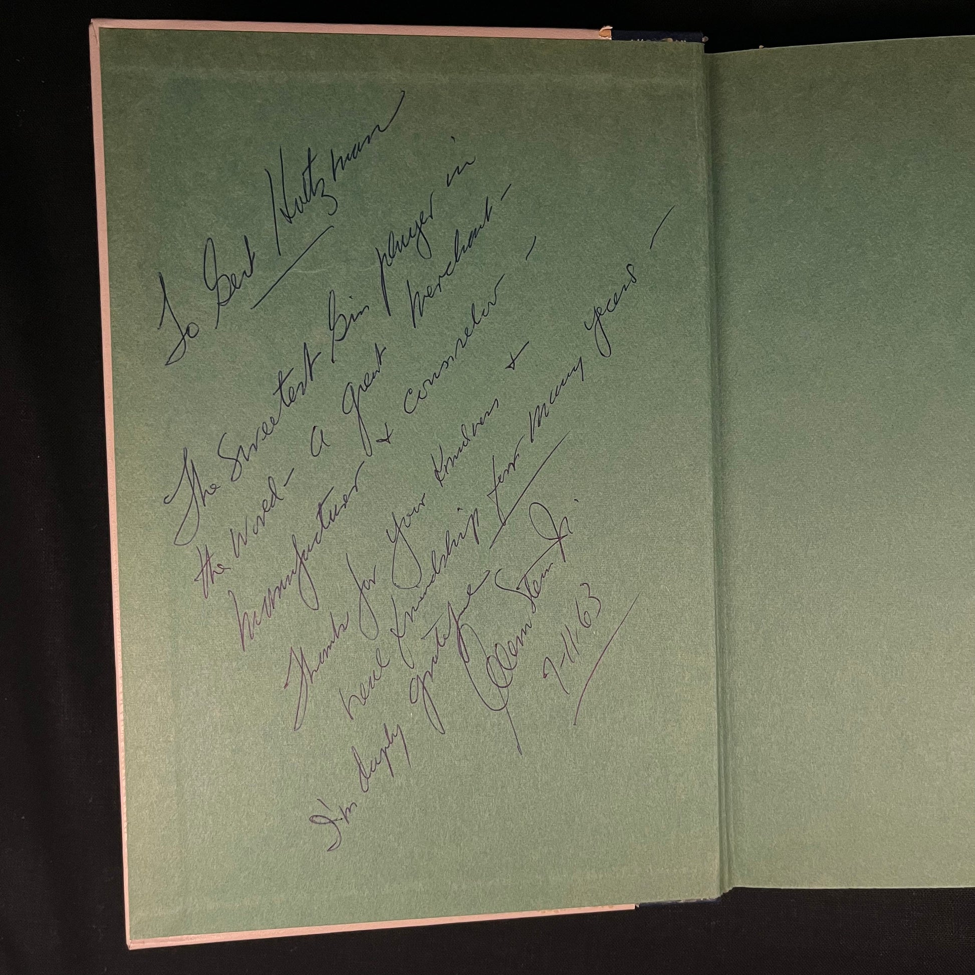 Author Inscribed - Bridge and Gin Gambitry by Clem Stein, Jr. (1963) Vintage Hardcover Book