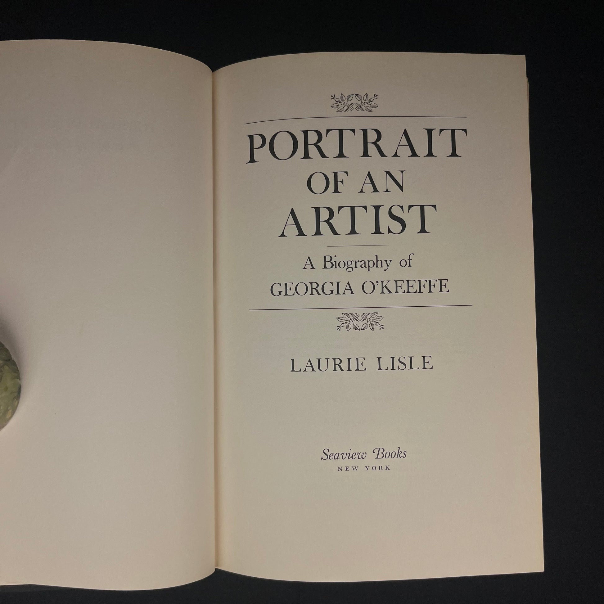 First Edition - Portrait of an Artist: A Biography of Georgia O'Keeffe by Laurie Lisle (1980) Vintage Hardcover Book