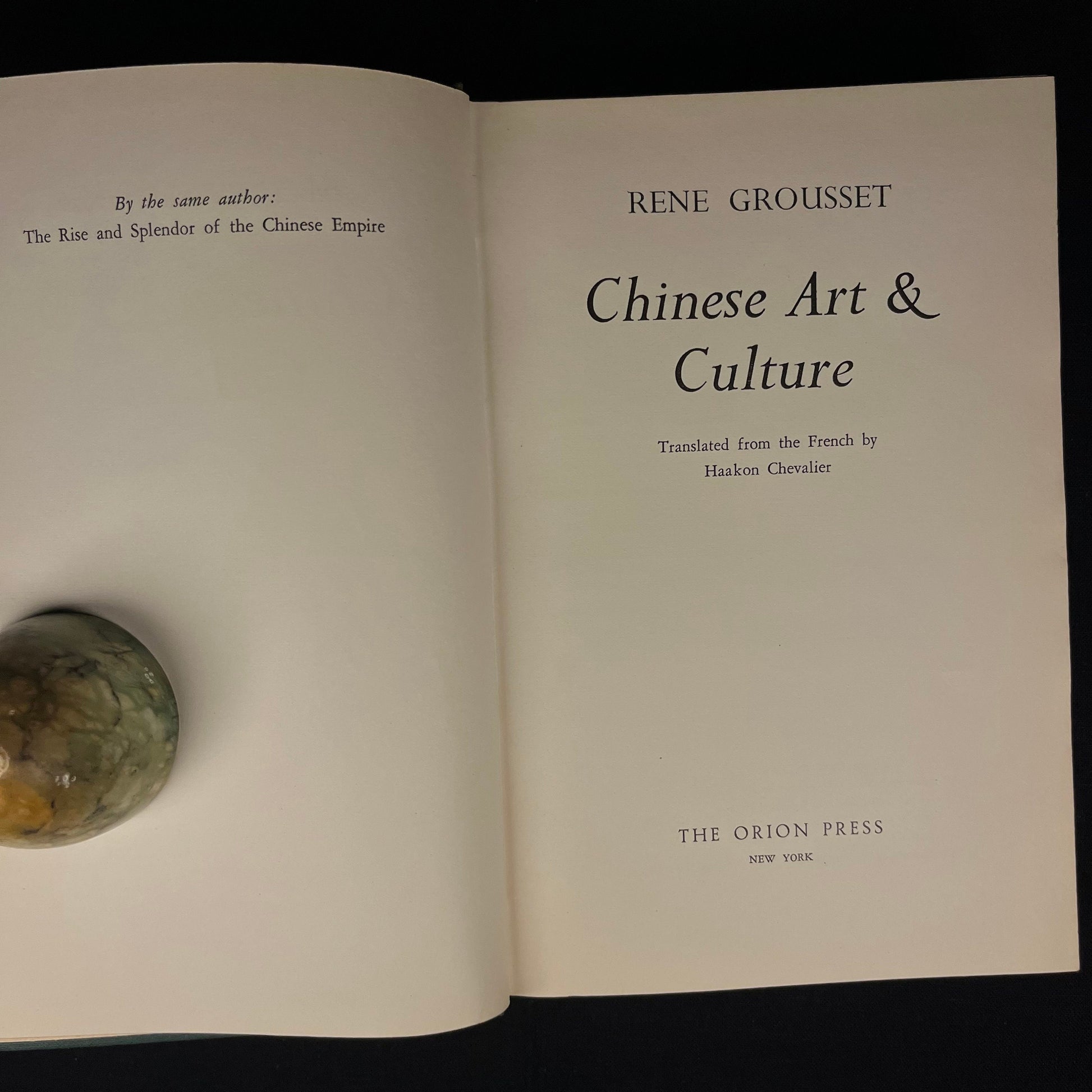 Chinese Art and Culture by Rene Grousset (1959) Vintage Hardcover Book