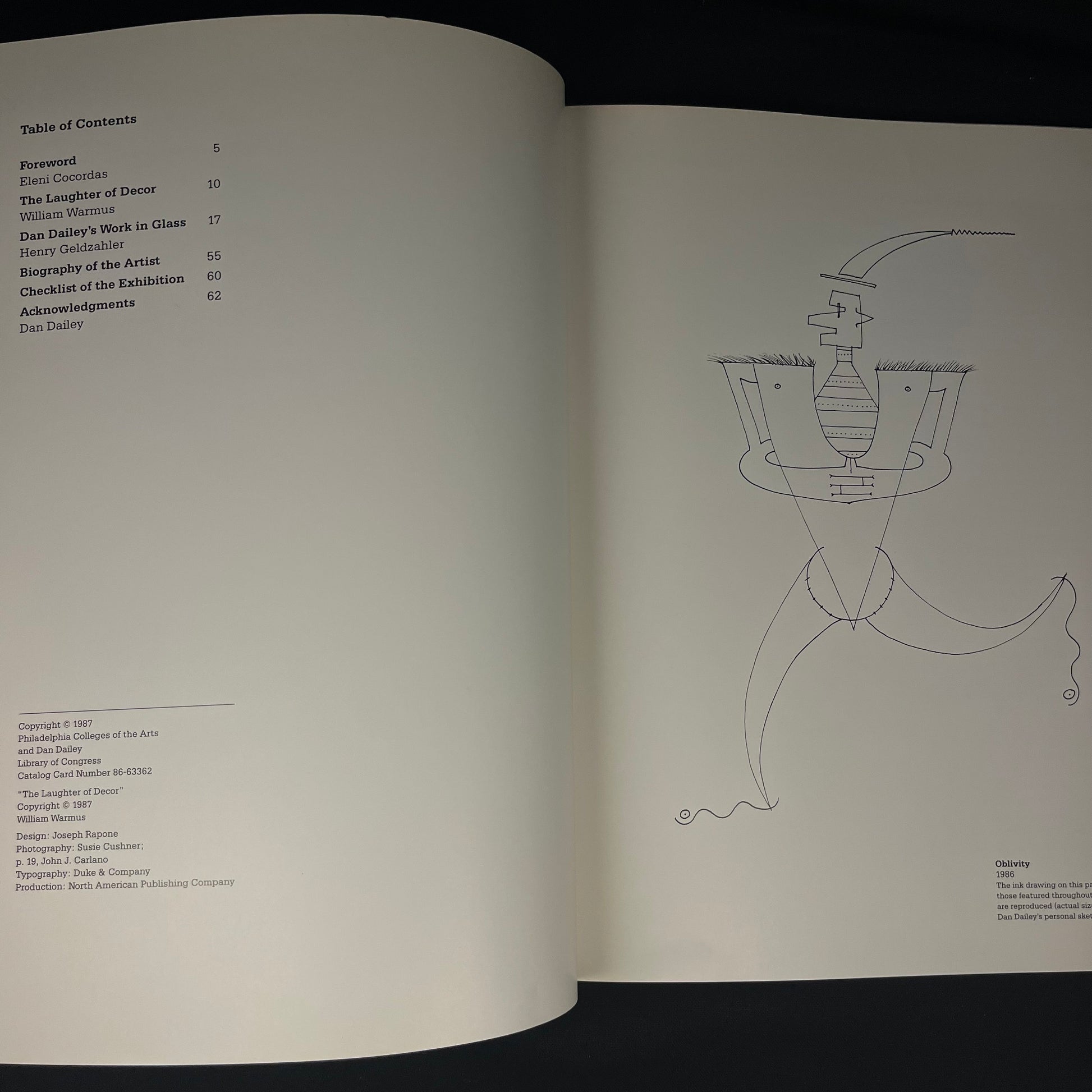 Dan Dailey: Simple Complexities in Drawings and Glass (1987) Vintage Exhibition Catalogue