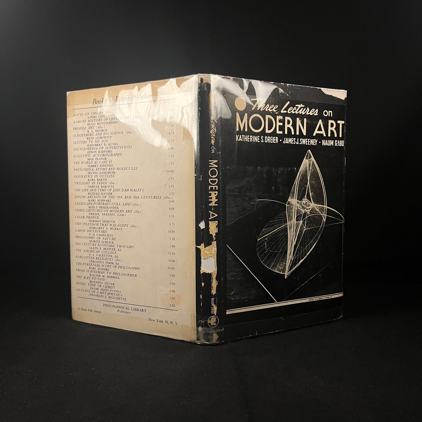 Three Lectures on Modern Art by K. S. Dreier, J. J. Sweeney and N. Gabo (1949) Vintage Hardcover Book