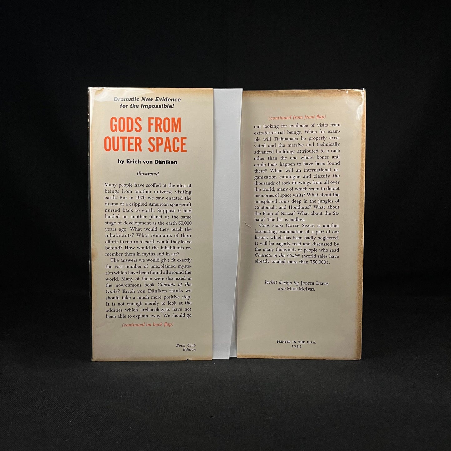 Gods From Outer Space by Erich von Däniken (1970) Vintage Hardcover Book