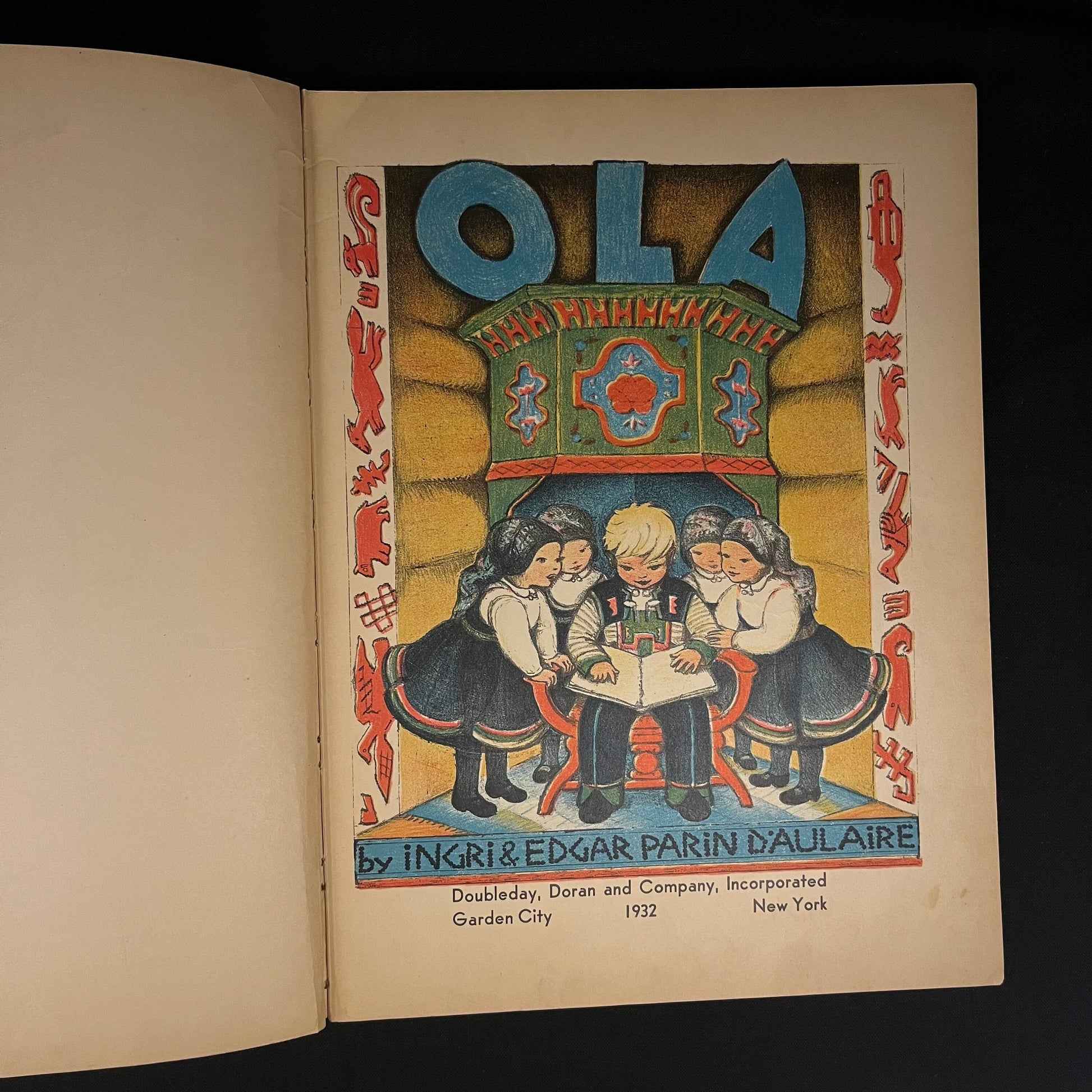 First Edition - Ola by Ingri & Edgar Parin d’Aulaire (1932) Vintage Hardcover Children’s Book