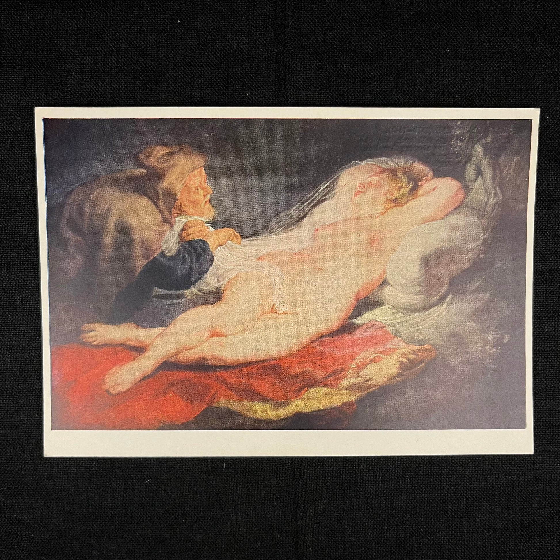 The Hermit and the Sleeping Angelica by Peter Paul Rubens (1950s) Vintage Postcard