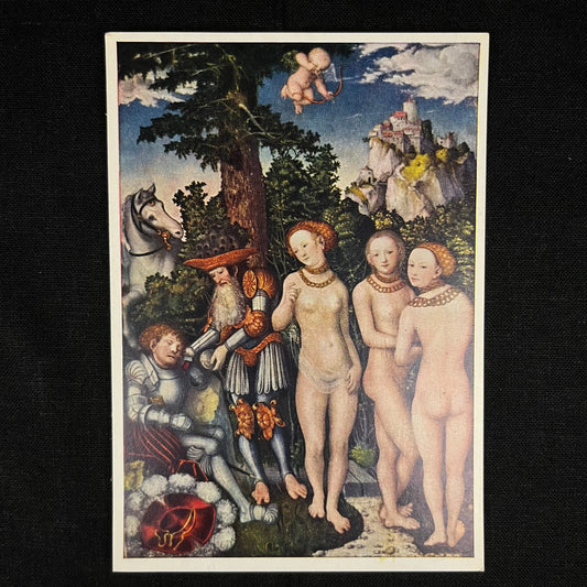 The Judgement of Paris by Lucas Cranach (1950s) Vintage Postcard