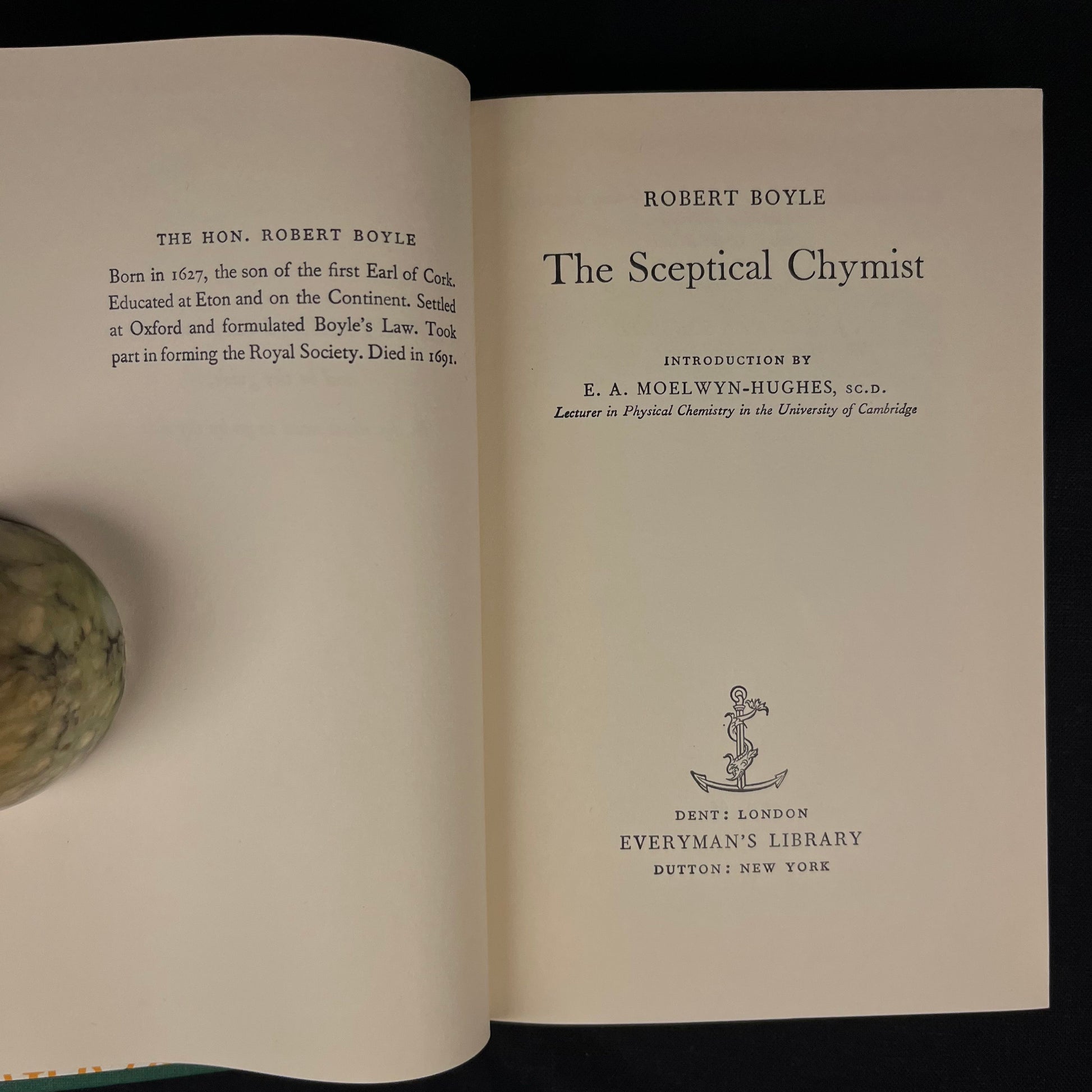 Everyman’s Library - The Sceptical Chymist by Robert Boyle (1964) Vintage Hardcover Book