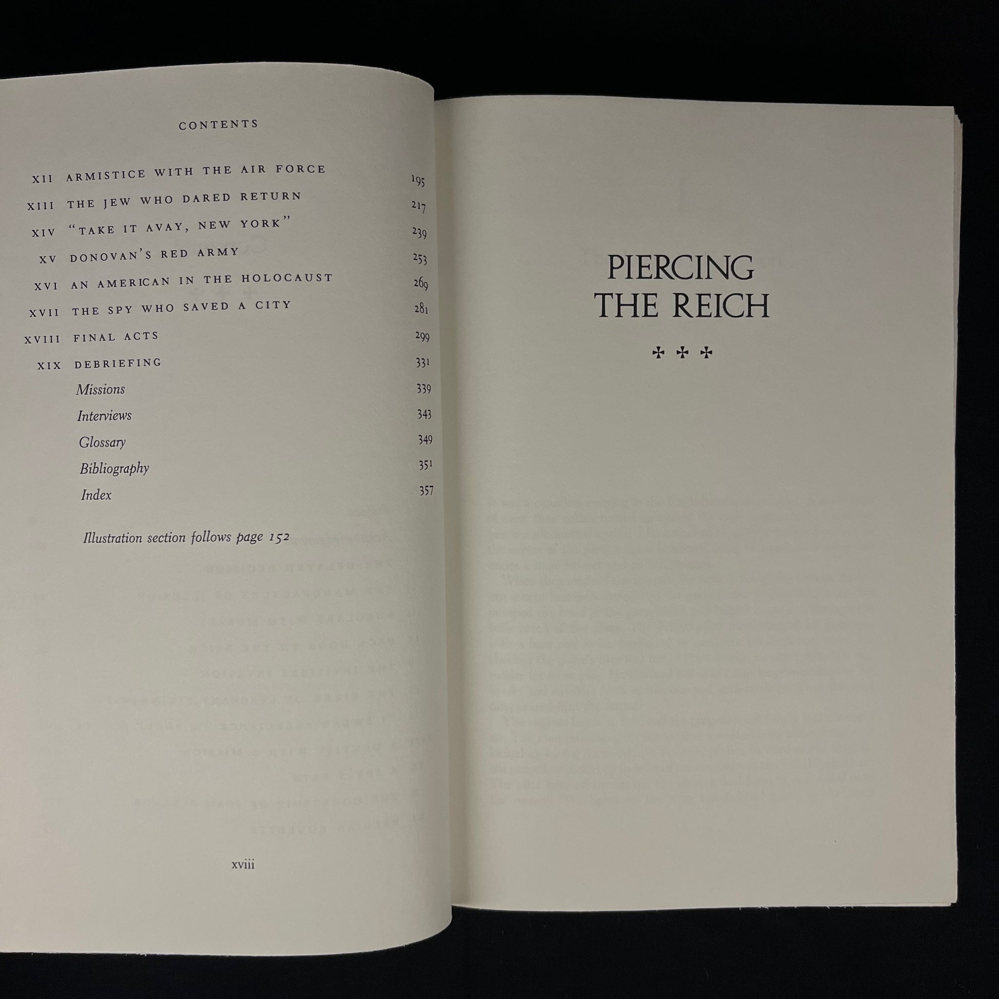 First Printing - Piercing The Reich: The Penetration of Nazi Germany by American Secret Agents During World War II by J. Persico (1979) Book