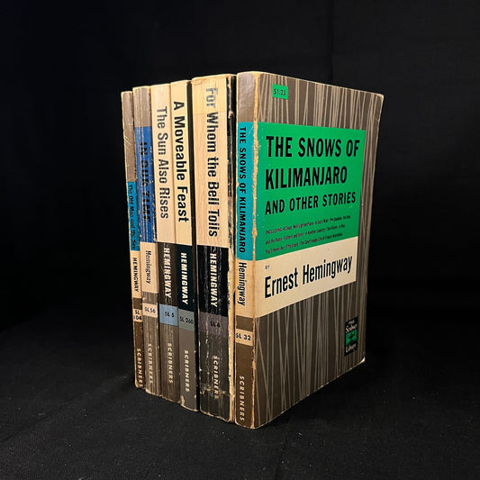 Vintage Ernest Hemingway Paperback Collection (1966-1972): For Whom the Bells Tolls, The Old Man and the Sea and others