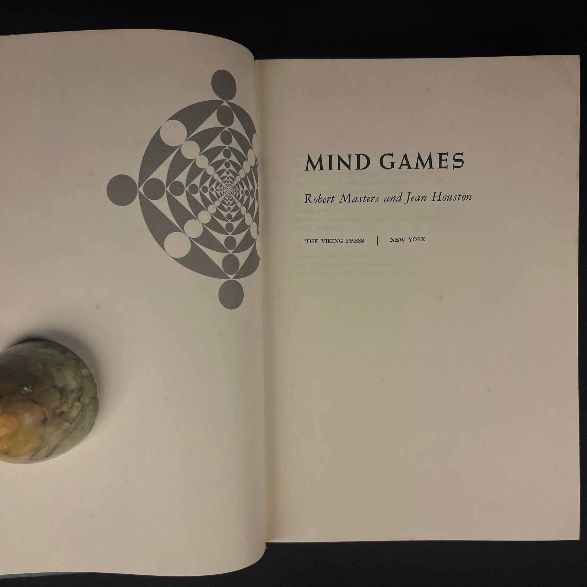 First Printing - Mind Games by Robert Masters and Jean Houston (1972) Vintage Hardcover Book