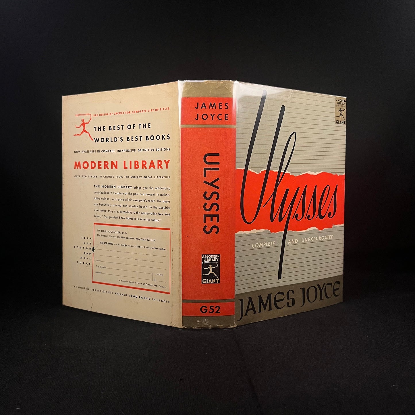 Modern Library - Ulysses by James Joyce (1946) Vintage Hardcover Book