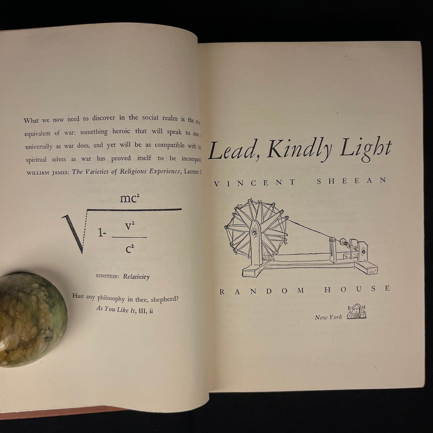 First Printing - Lead, Kindly Light: Gandhi & The Way to Peace by Vincent Sheean (1949) Vintage Hardcover Book