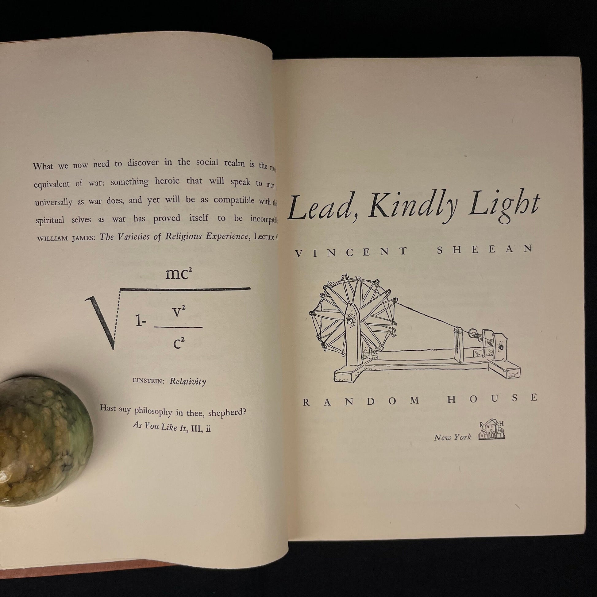 First Printing - Lead, Kindly Light: Gandhi & The Way to Peace by Vincent Sheean (1949) Vintage Hardcover Book