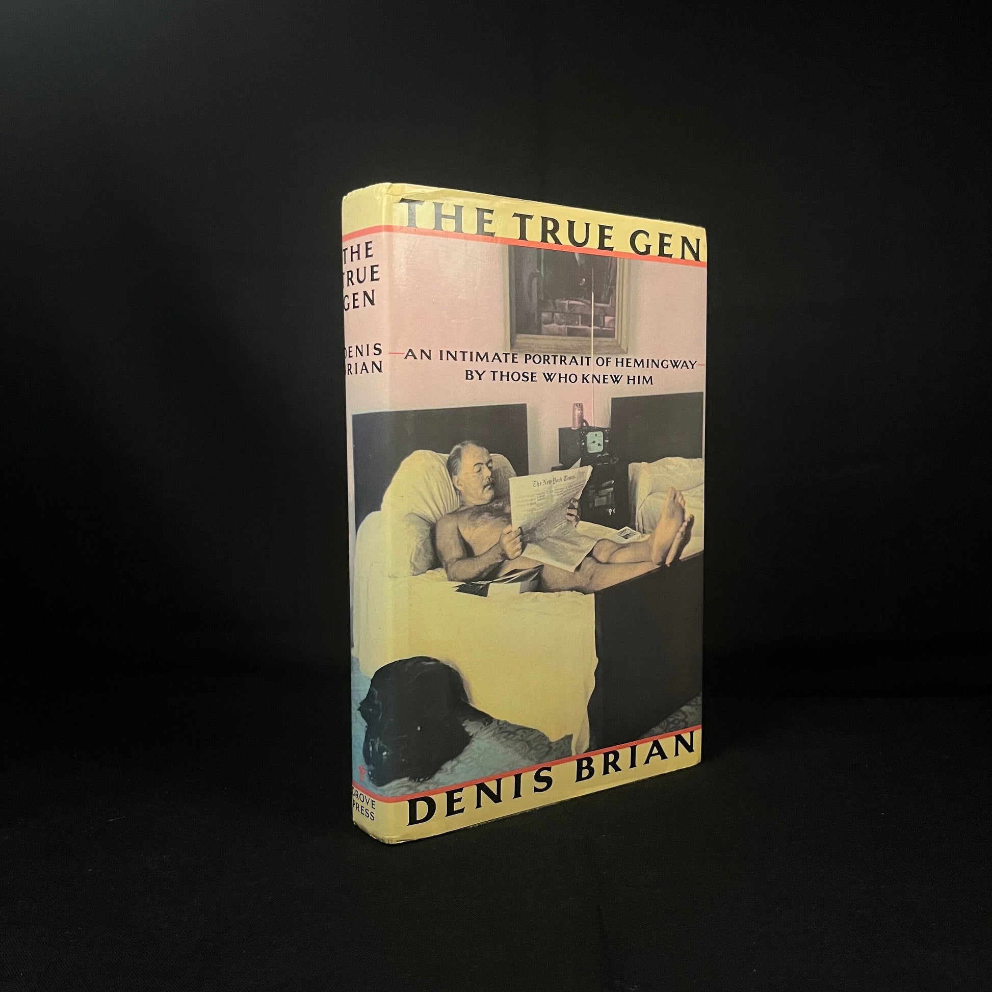 First Printing - The True Gen: An Intimate Portrait of Hemingway by Those Who Knew Him by Denis Brian (1988) Vintage Hardcover Book