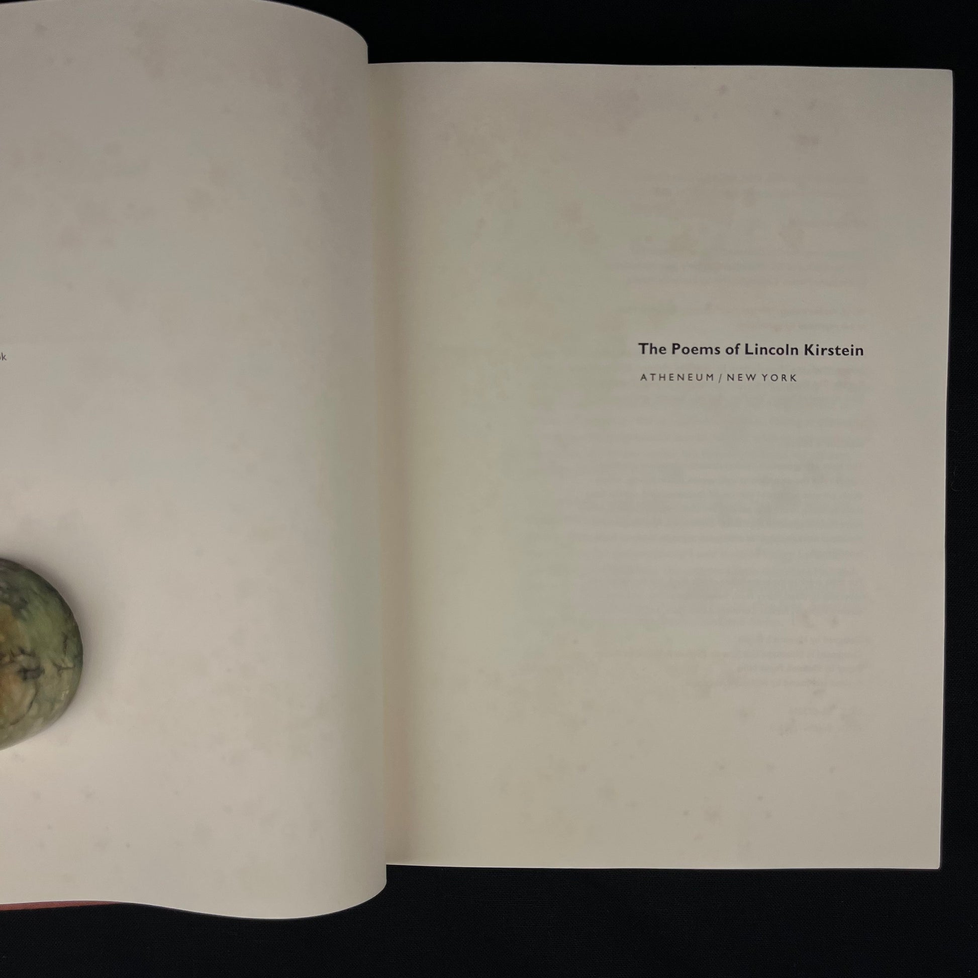 The Poems of Lincoln Kirstein (1987) Vintage Hardcover Book