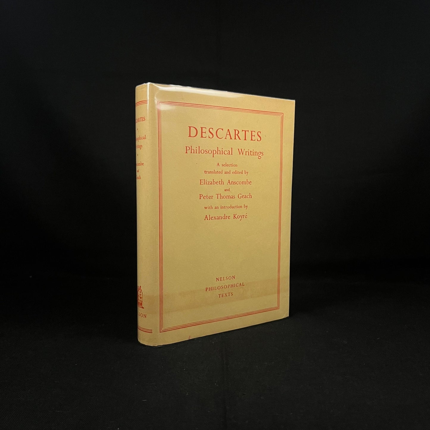 Philosophical Writings by Descartes (1966) Vintage Hardcover Book