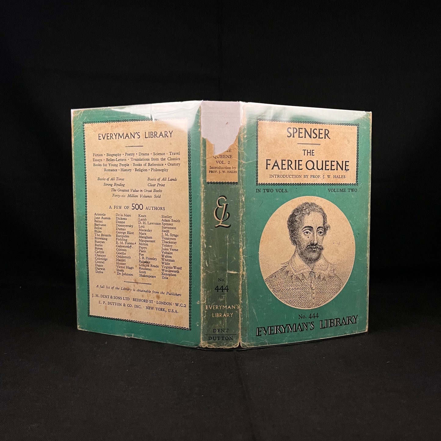 Everyman’s Library - The Faerie Queene: Volume Two by Edmund Spenser (1962) Vintage Hardcover Book