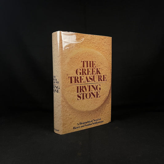 First Edition - The Greek Treasure: A Biographical Novel of Henry and Sophia Schliemann by Irving Stone (1975) Vintage Hardcover Book