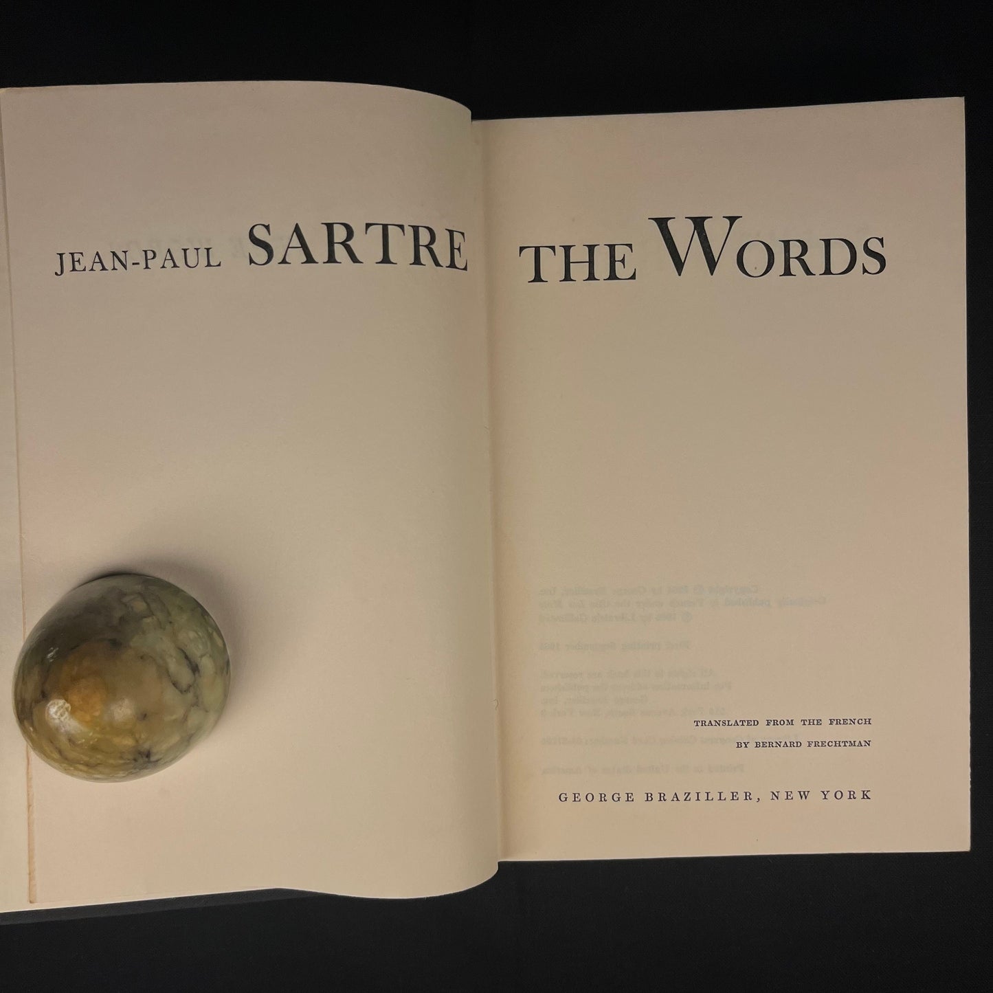 First Printing - The Words: The Autobiography of Jean-Paul Sartre (1964) Vintage Hardcover Book