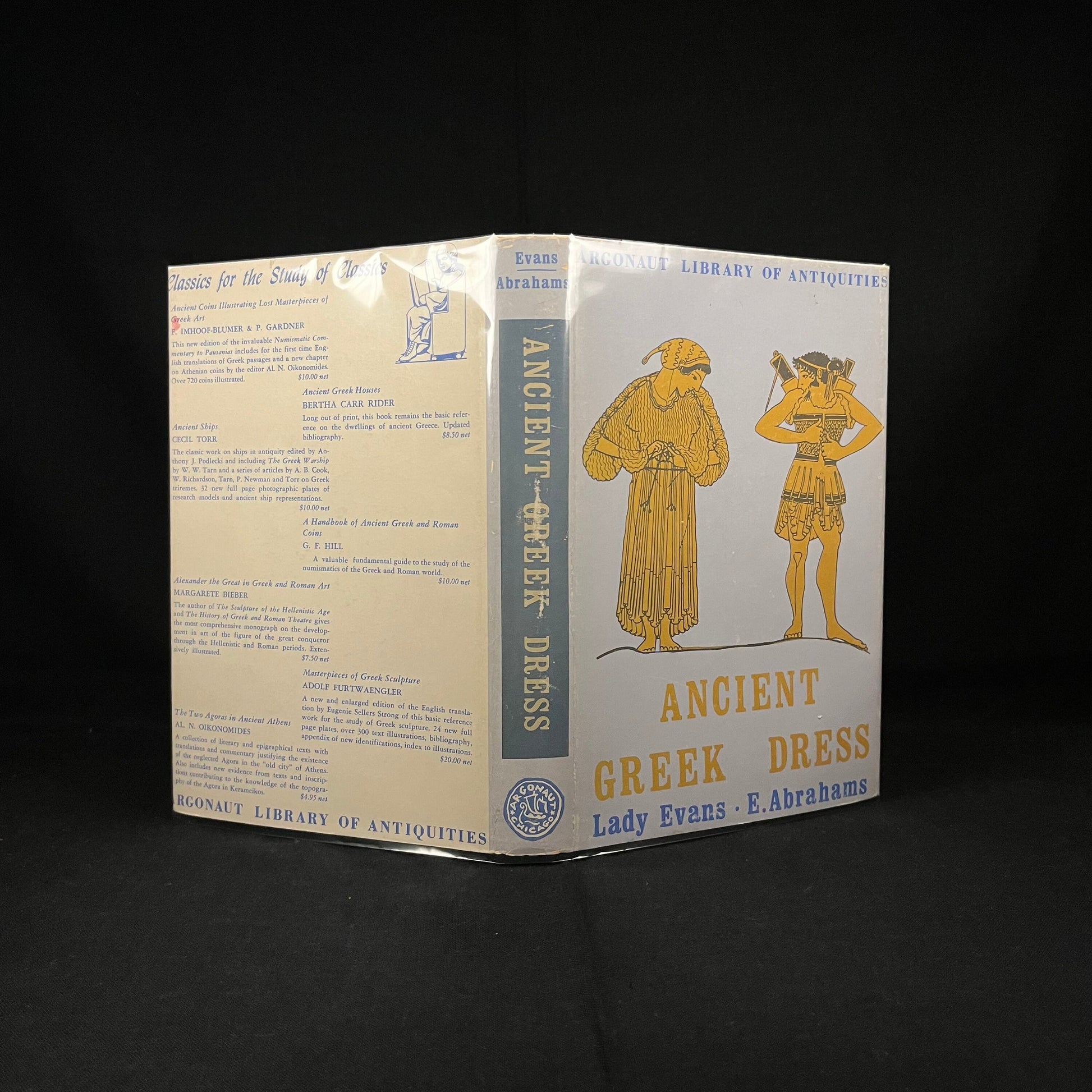 First Edition - Ancient Greek Dress by Lady Evans and E. Abrahams (1964) Vintage Hardcover Book