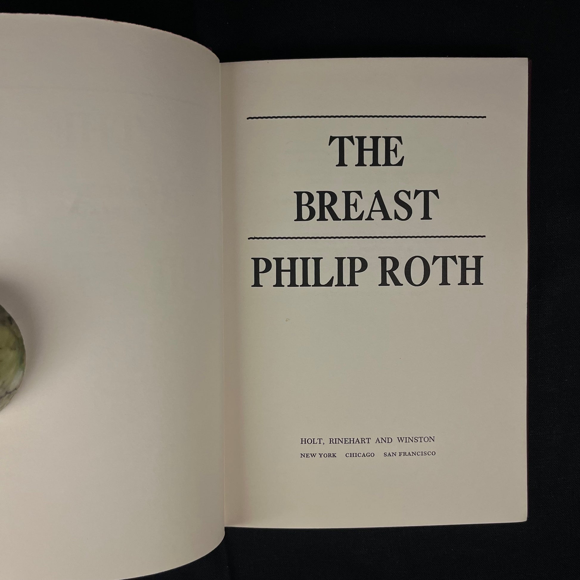 First Printing - The Breast by Philip Roth (1972) Vintage Hardcover Book