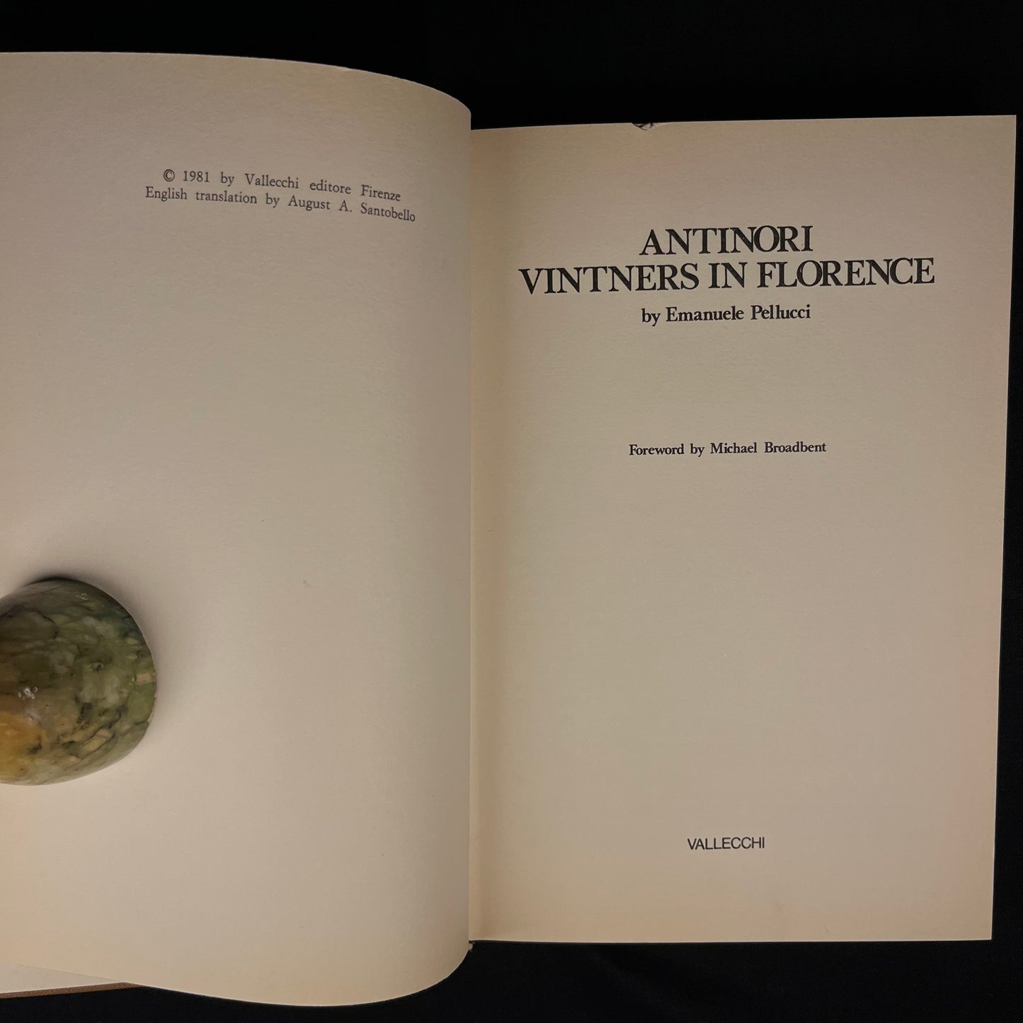 Antinori Vintners in Florence by Emanuele Pelluci (1981) Vintage Hardcover Book