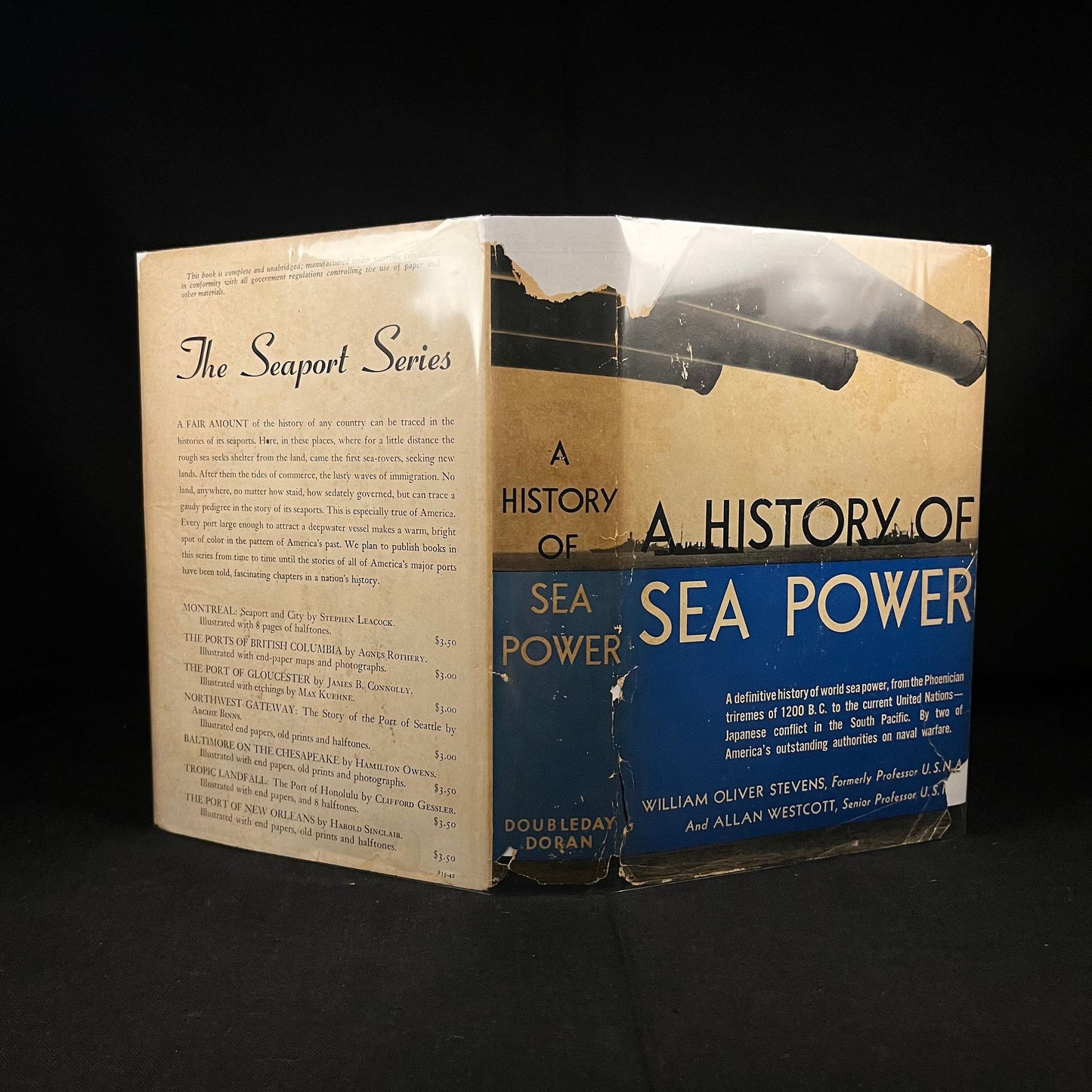 A History of Sea Power by William Oliver Stevens and Allan Westcott (1954) Vintage Hardcover Book