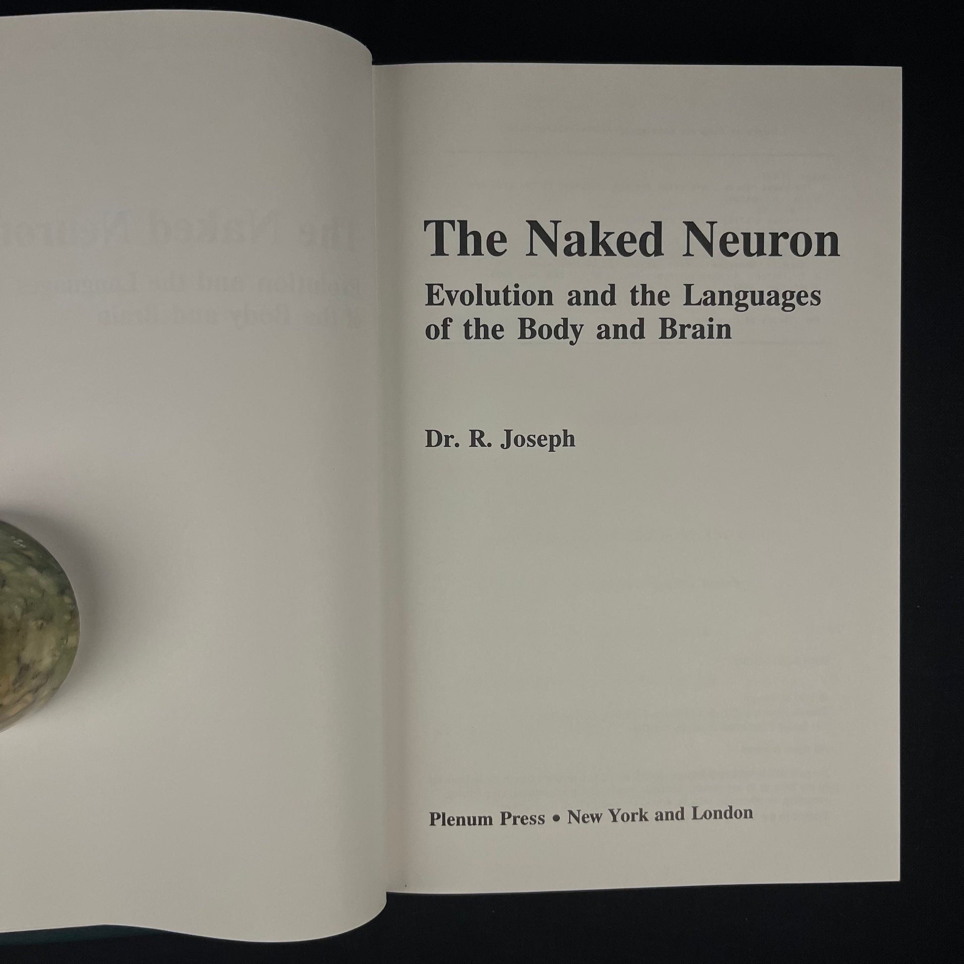 The Naked Neuron: Evolution and the Languages of the Body and Brain by R. Joseph (1993) Vintage Hardcover Book