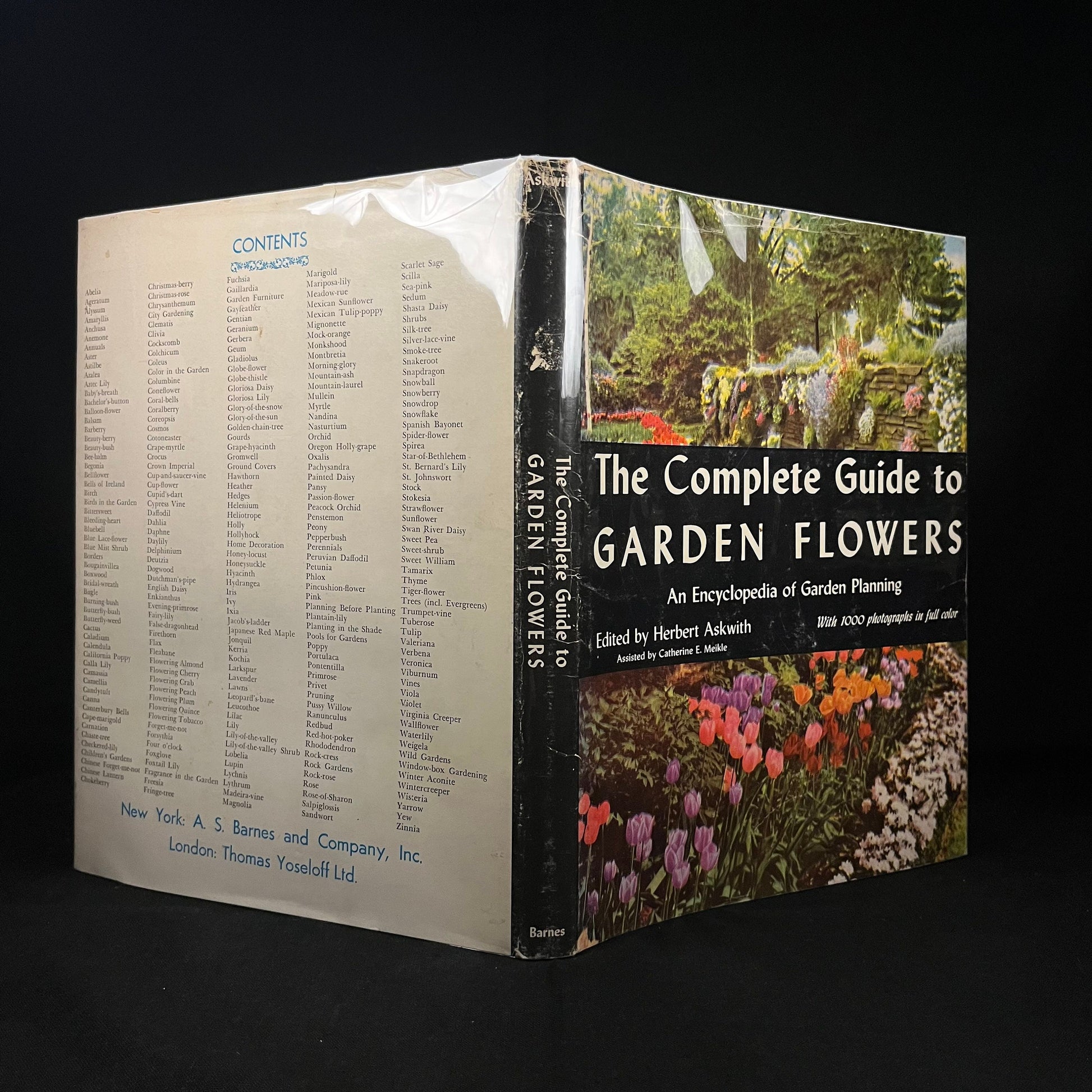 The Complete Guide to Garden Flowers: An Encyclopedia of Garden Planning edited by Herbert Askwith (1961) Vintage Hardcover Book