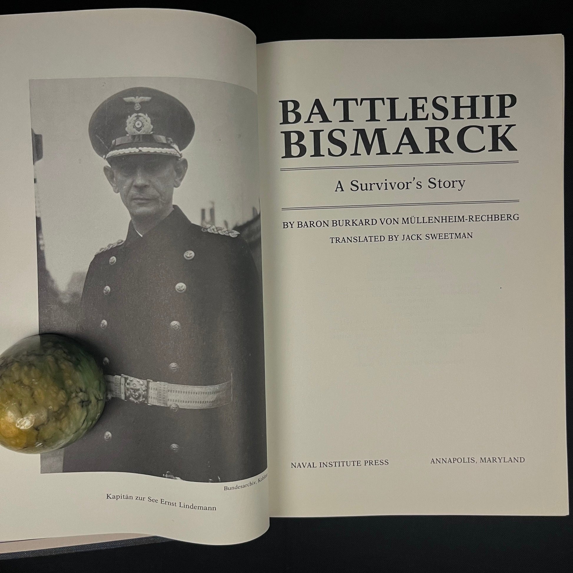 First Printing - Battleship Bismarck: A Survivor’s Story by Baron Burkard Von Müllenheim-Rechberg (1980) Vintage Hardcover Book