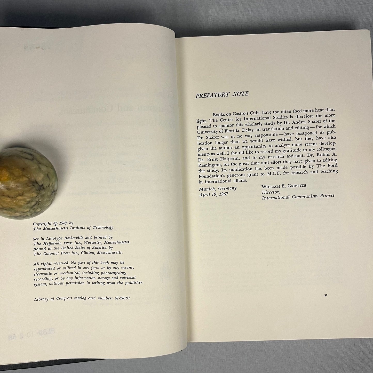 First Edition - Cuba: Castroism and Communism, 1959-1966 by Andrés Suárez (1967) Vintage Hardcover Book
