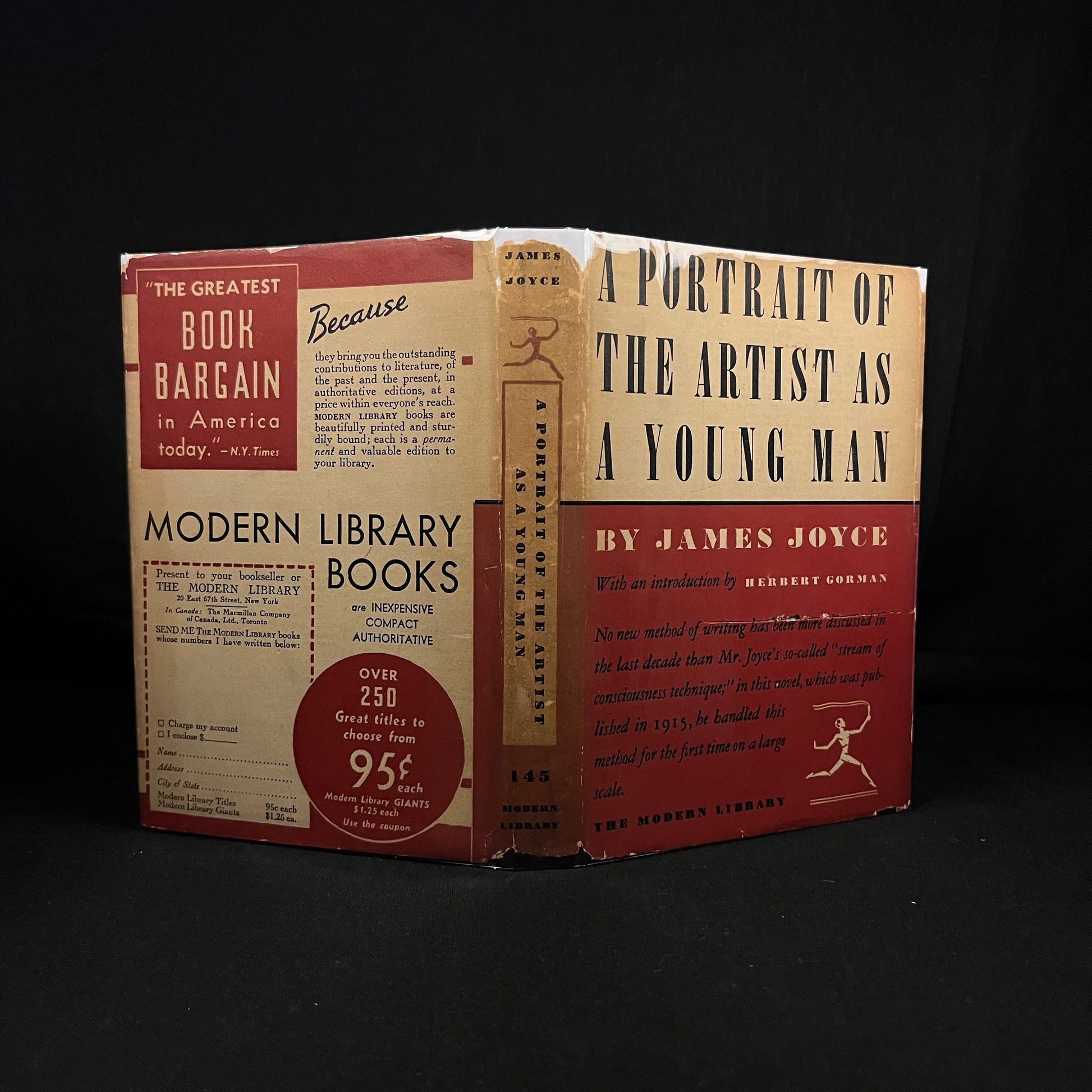 Modern Library - A Portrait of the Artist as a Young Man by James Joyce (1941) Vintage Hardcover Book