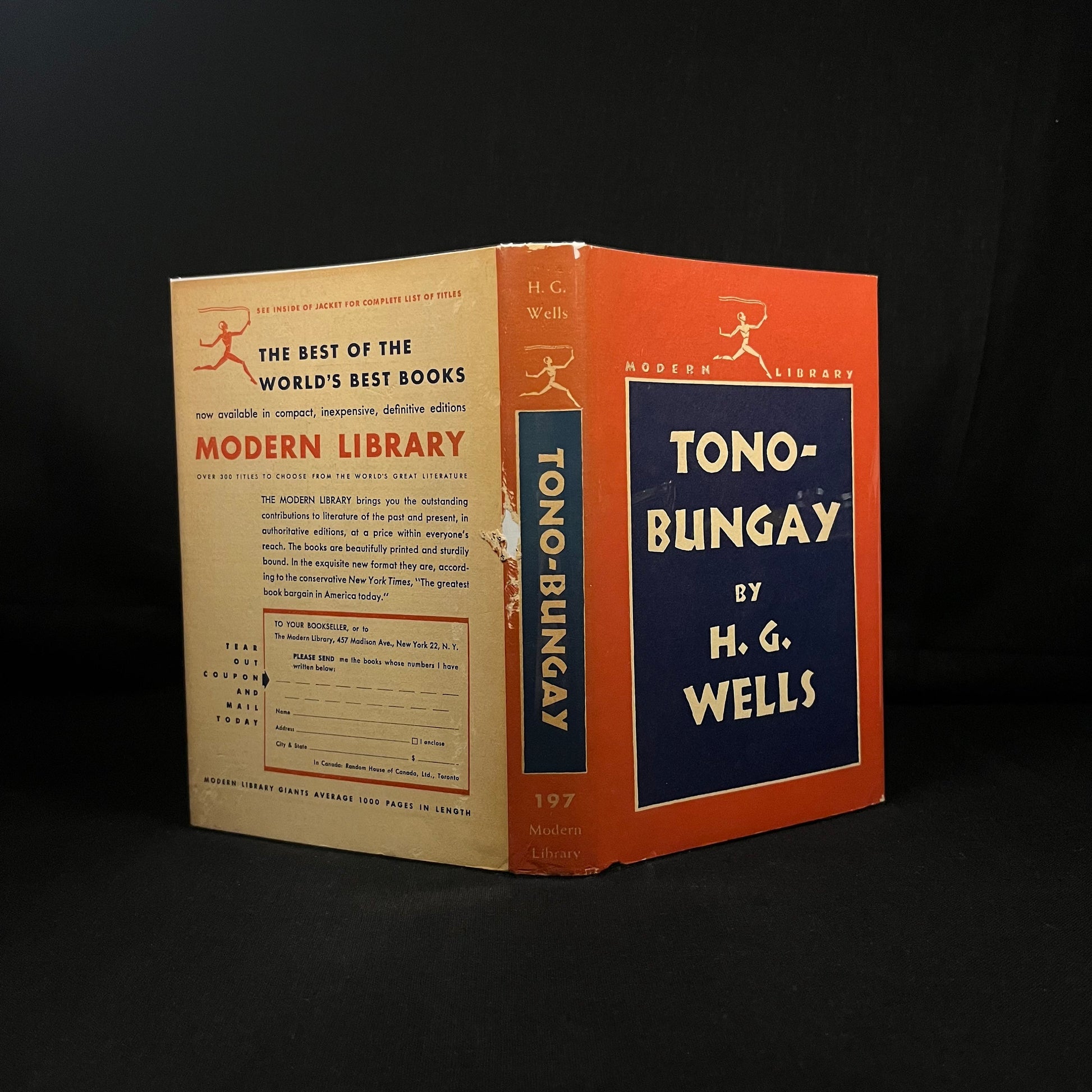 Modern Library - Tono-Bungay by H. G. Wells (1941) Vintage Hardcover Book