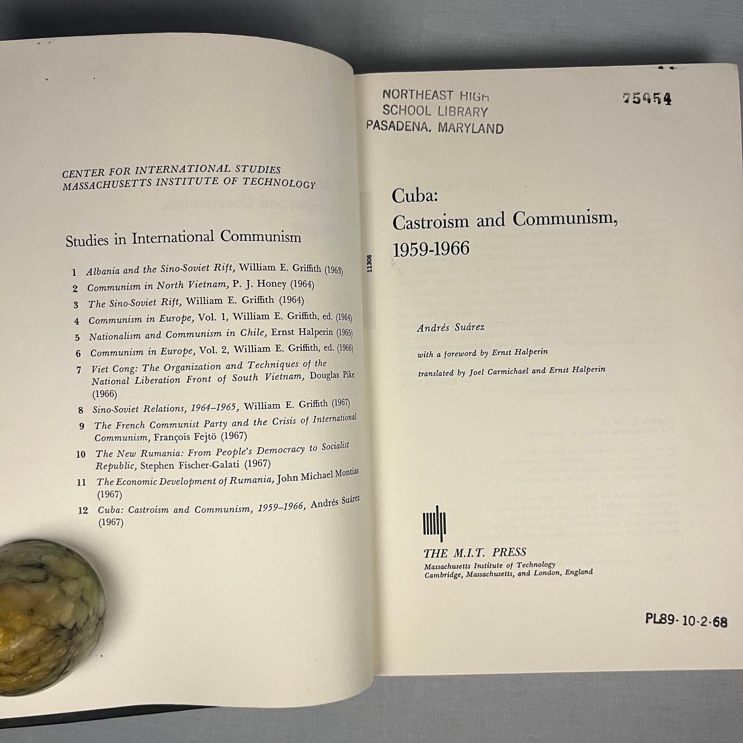 First Edition - Cuba: Castroism and Communism, 1959-1966 by Andrés Suárez (1967) Vintage Hardcover Book